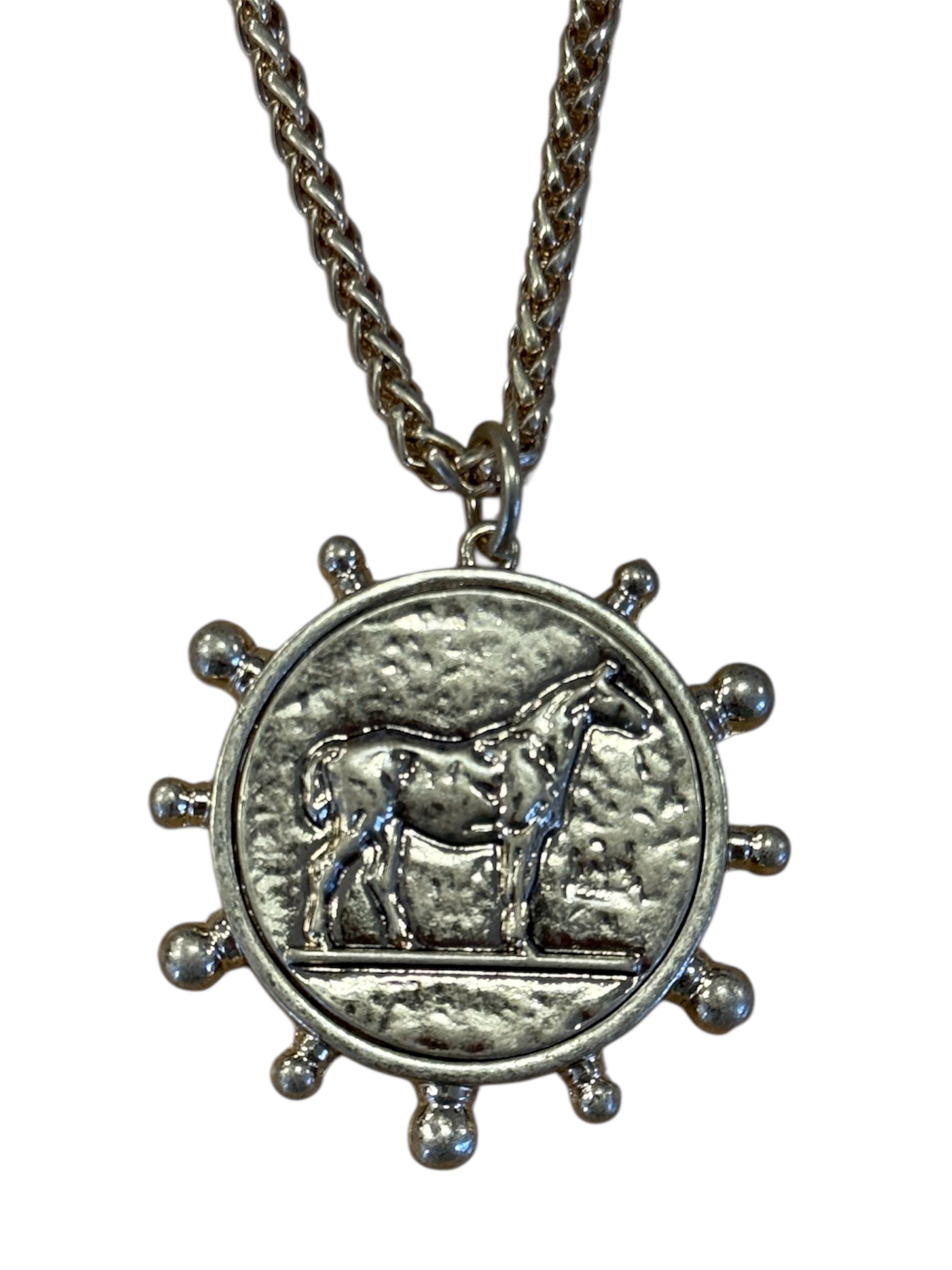 Horse Coin Necklace-410 Jewelry-Simply Stylish Boutique-Simply Stylish Boutique | Women’s & Kid’s Fashion | Paducah, KY