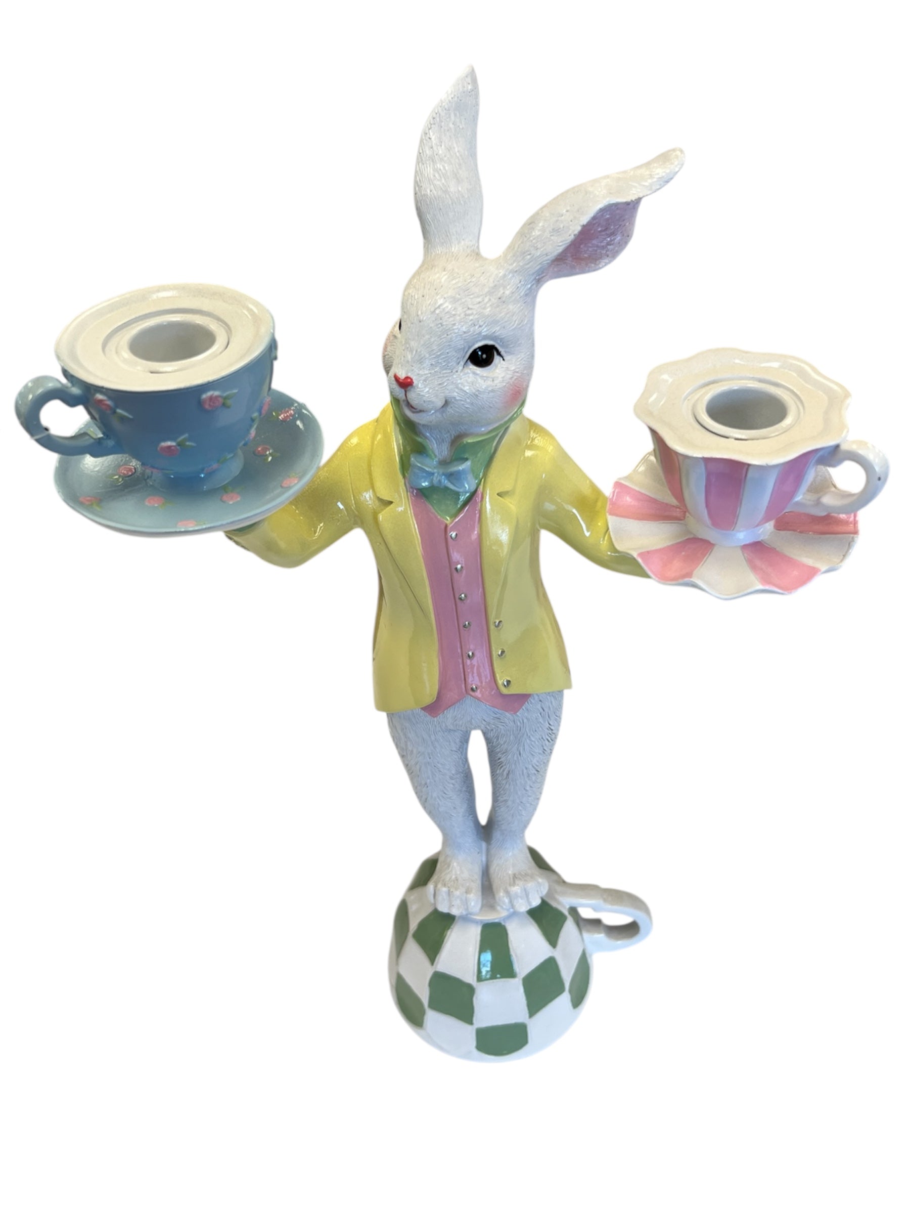 16" Bunny with Tea Cups - Set of 2-510 General Gifts-Simply Stylish Boutique-Simply Stylish Boutique | Women’s & Kid’s Fashion | Paducah, KY