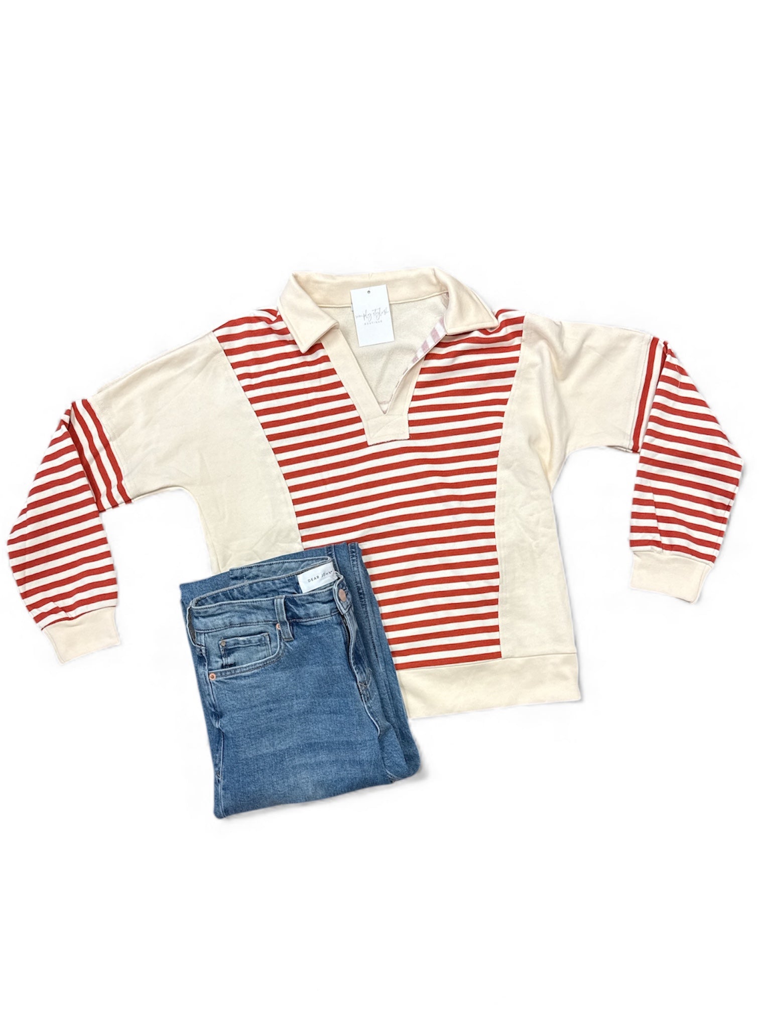 Terry Polo Top-120 Casual Tops & Tees-Simply Stylish Boutique-Simply Stylish Boutique | Women’s & Kid’s Fashion | Paducah, KY