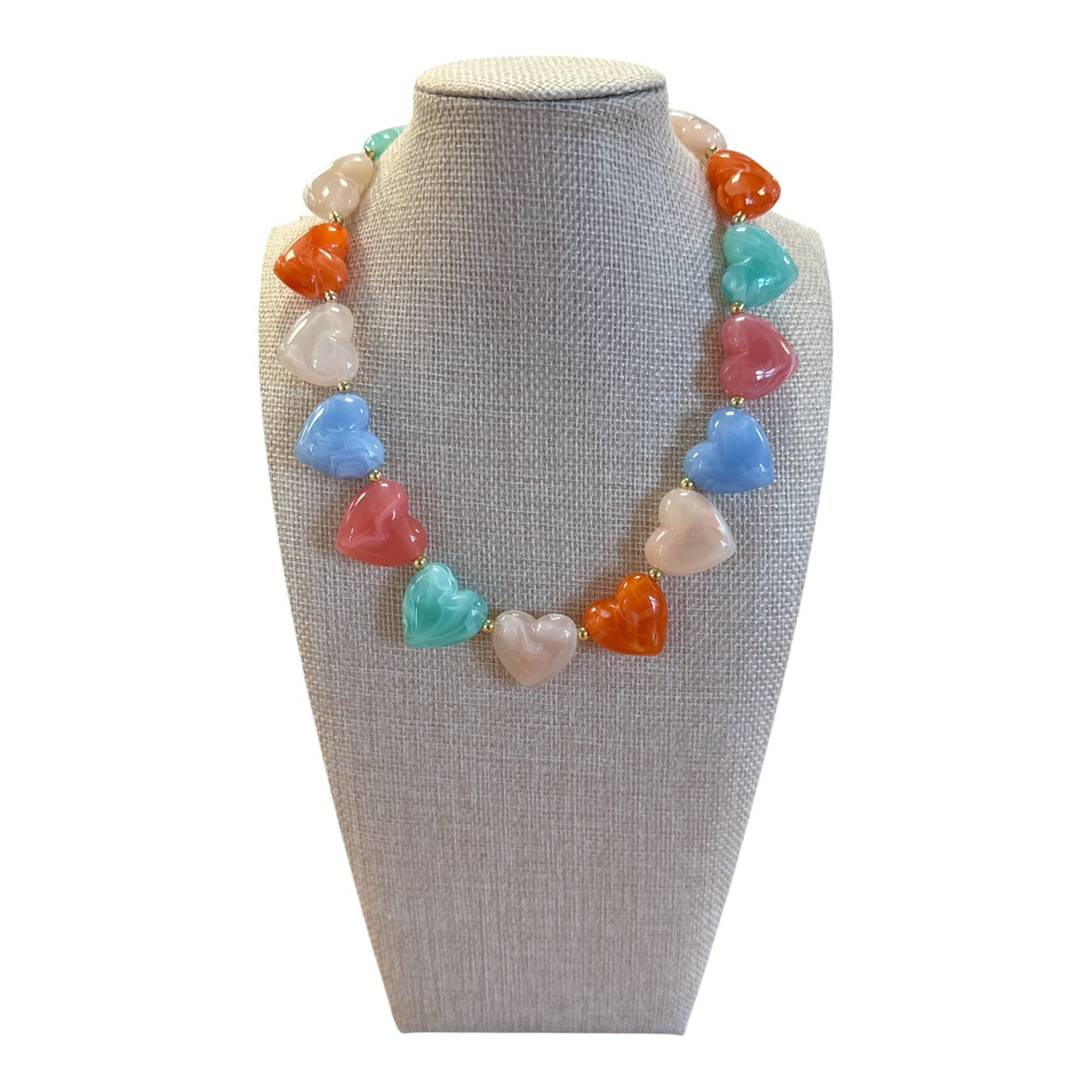 Seaside Sorbet Heart Necklace-410 Jewelry-Simply Stylish boutique-Simply Stylish Boutique | Women’s & Kid’s Fashion | Paducah, KY