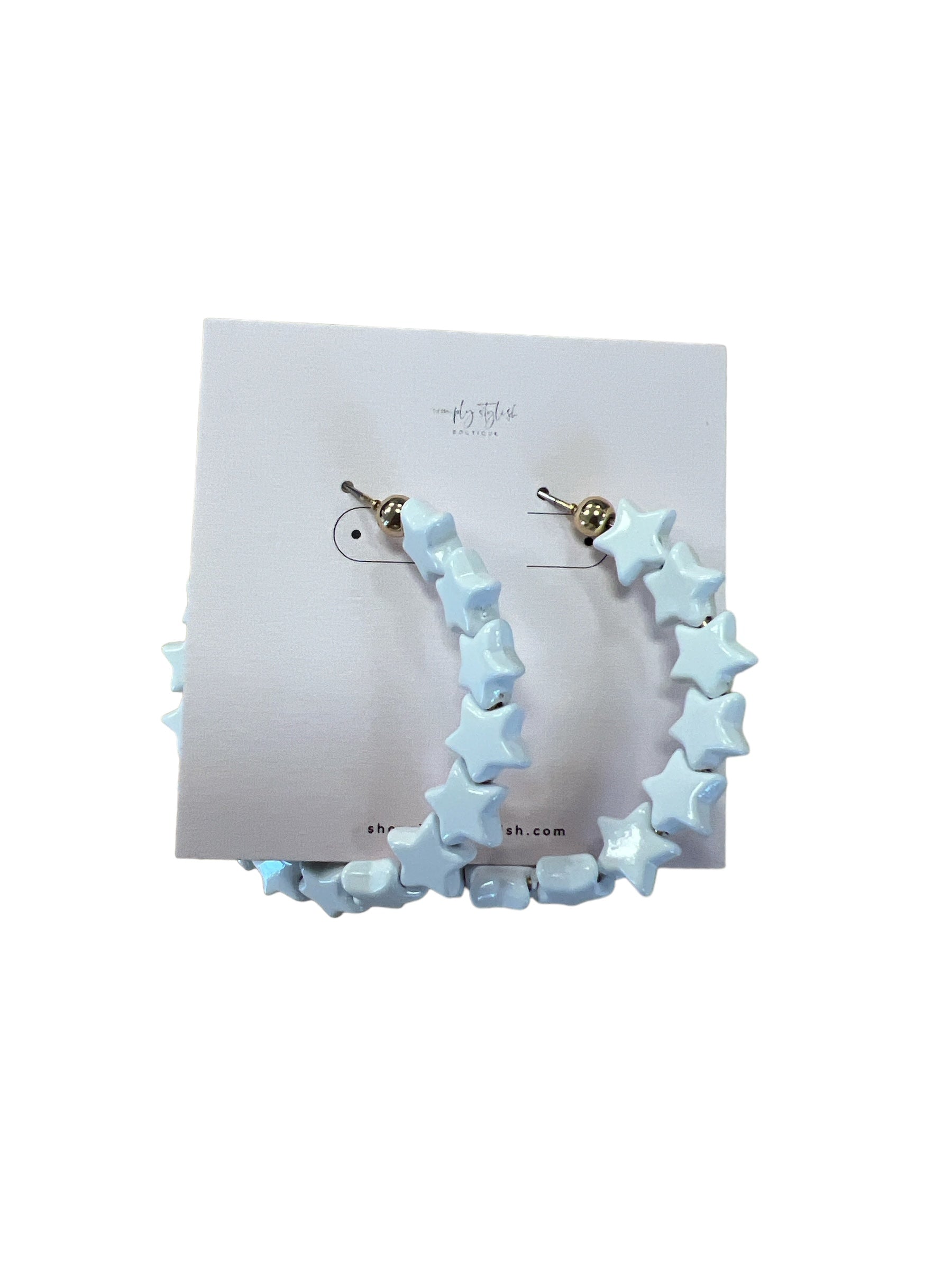 Metallic Star Hoop-410 Jewelry-pink panache-Simply Stylish Boutique | Women’s & Kid’s Fashion | Paducah, KY