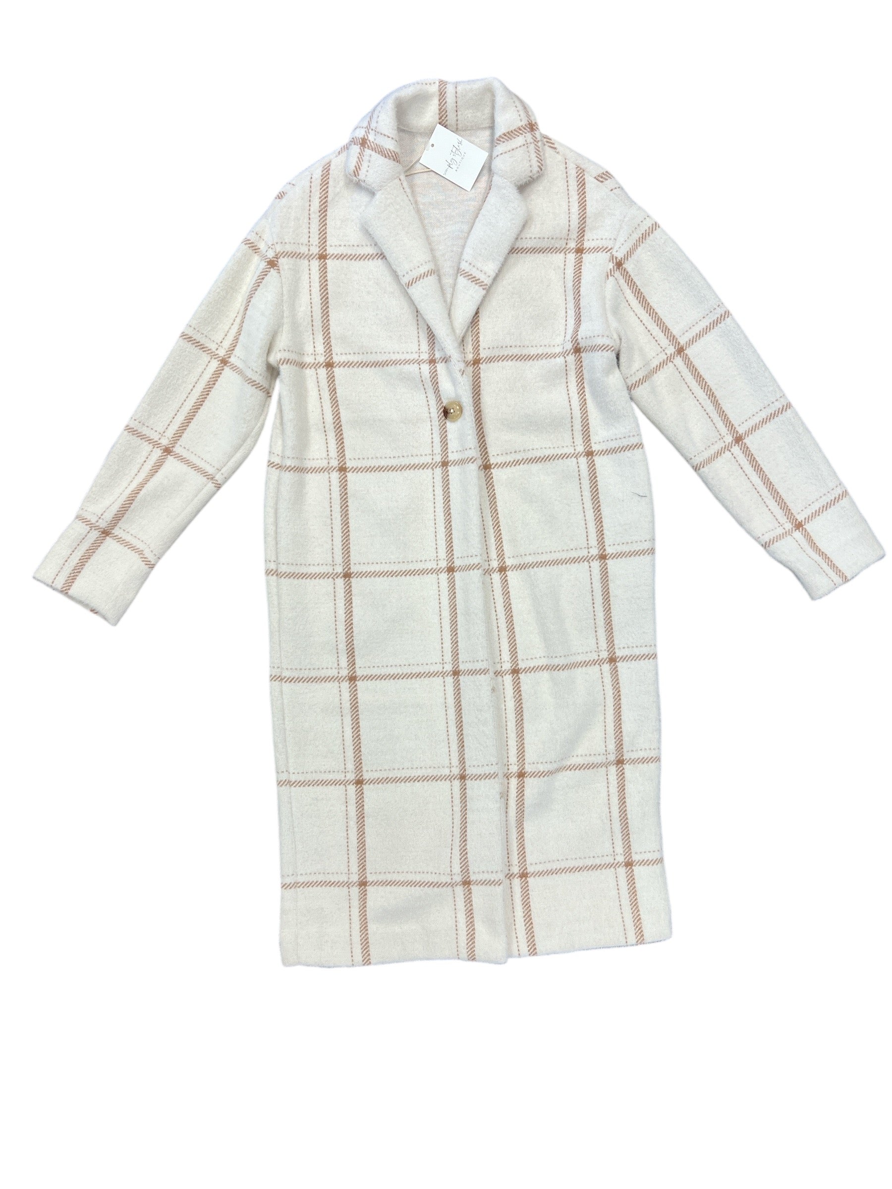 Mason Windowpane Coat-140 Sweaters, Cardigans & Sweatshirts-Z Supply-Simply Stylish Boutique | Women’s & Kid’s Fashion | Paducah, KY