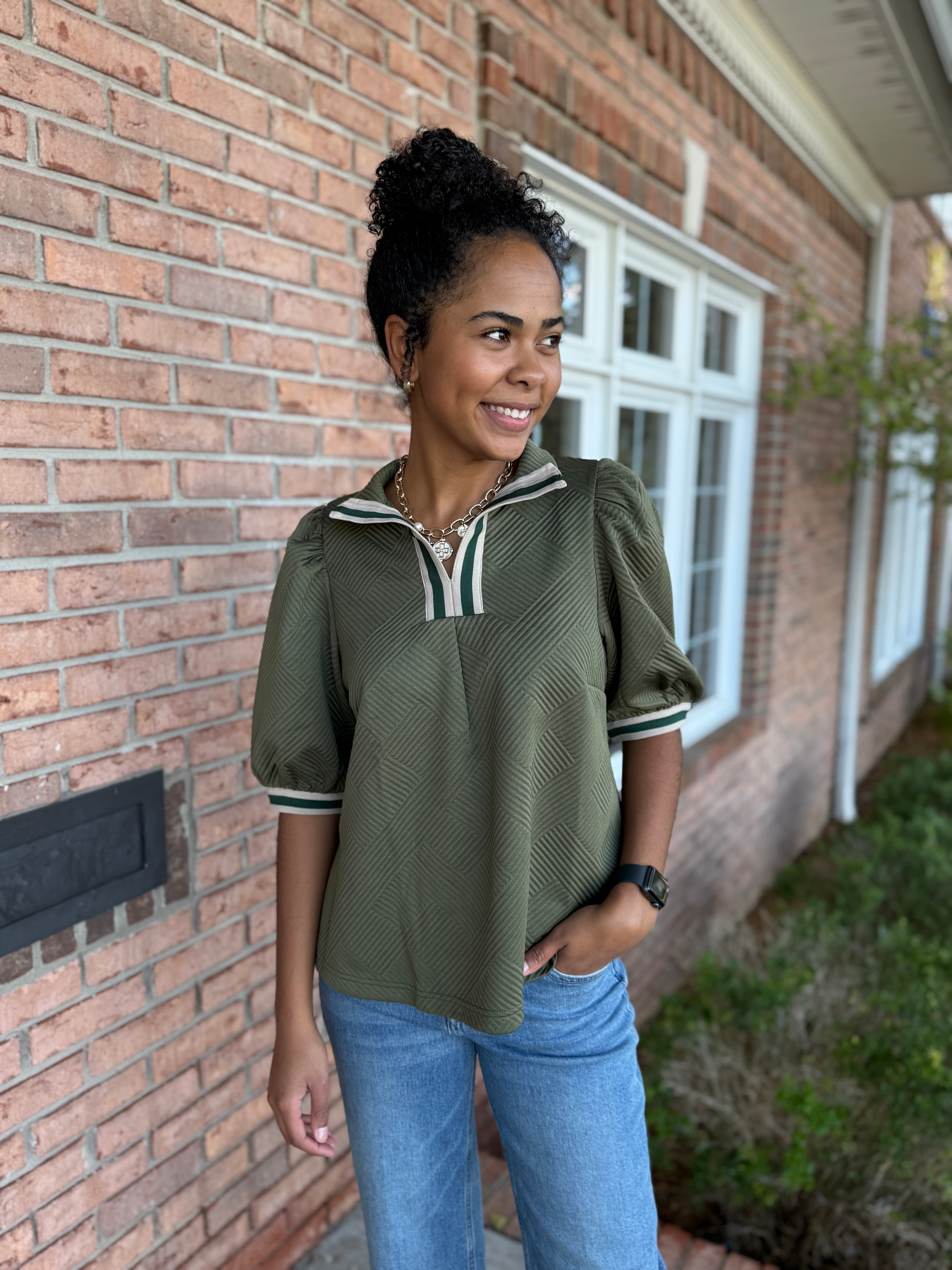 Weekend Ease Blouse-130 Dressy Tops & Blouses-Simply Stylish Boutique-Simply Stylish Boutique | Women’s & Kid’s Fashion | Paducah, KY