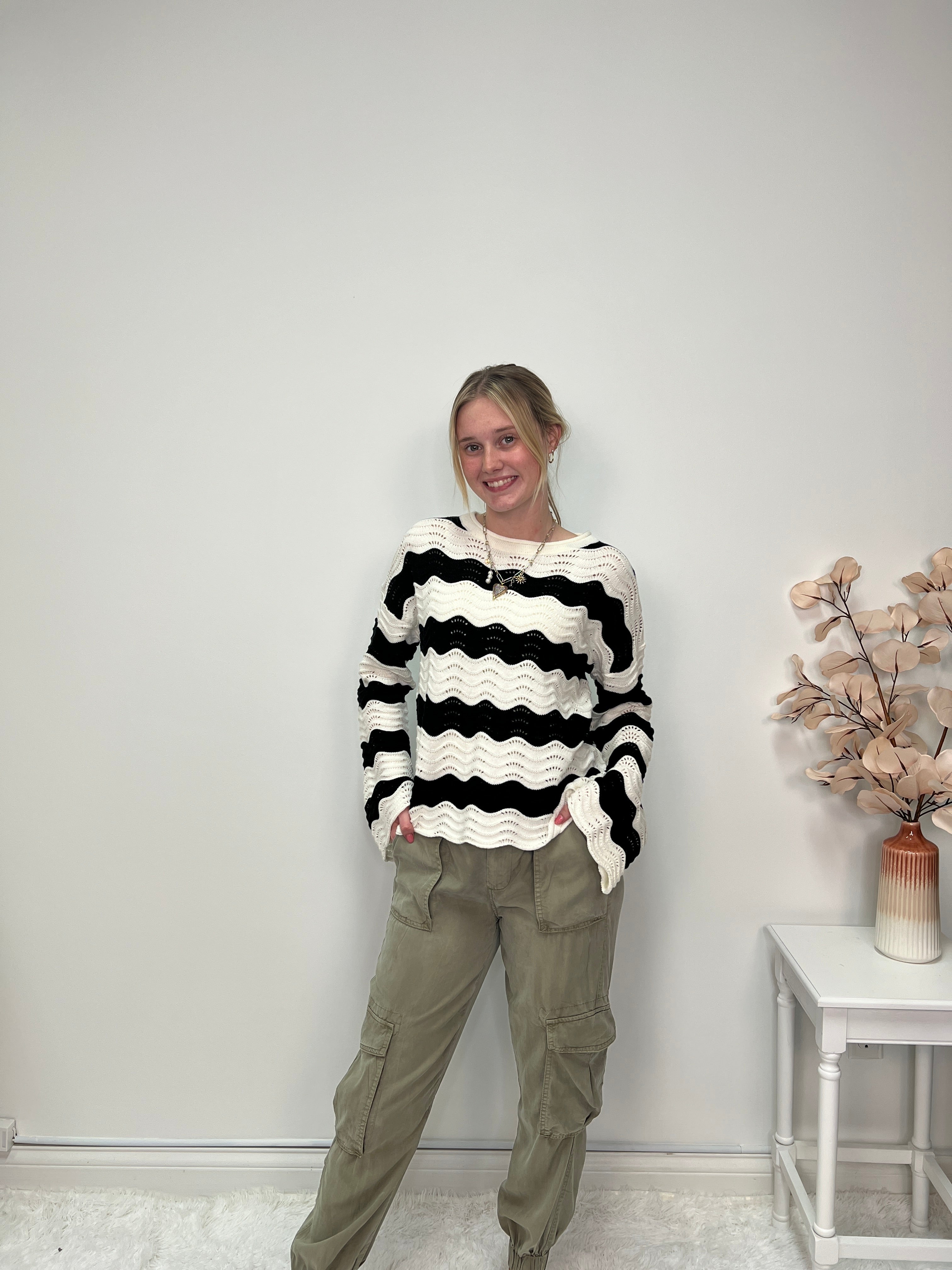 Daisy Sweater-140 Sweaters, Cardigans & Sweatshirts-Simply Stylish Boutique-Simply Stylish Boutique | Women’s & Kid’s Fashion | Paducah, KY