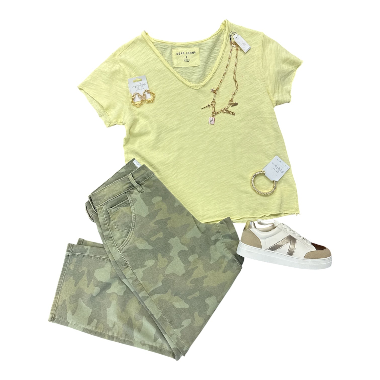 Vanya Tee - Yellow-120 Casual Tops & Tees-Simply Stylish boutique-Simply Stylish Boutique | Women’s & Kid’s Fashion | Paducah, KY