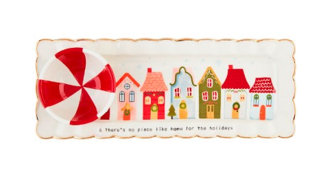 Christmas Village Tray & Dip Set-540 Holiday/Seasonal-Simply Stylish Boutique-Simply Stylish Boutique | Women’s & Kid’s Fashion | Paducah, KY