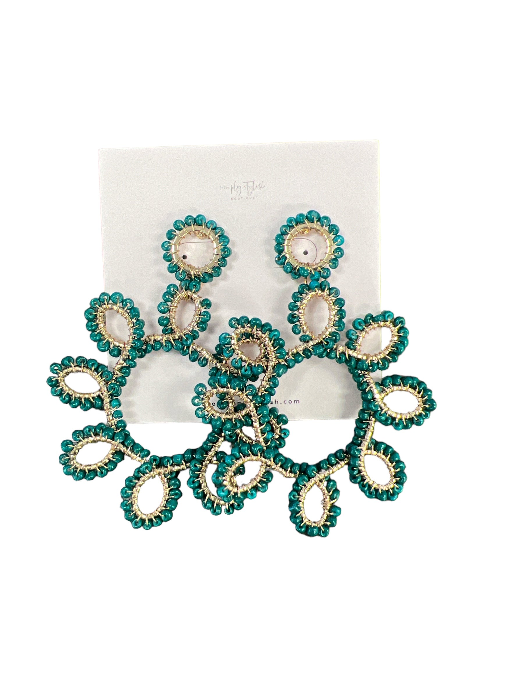 Bead Line Flower Earring-410 Jewelry-Simply Stylish Boutique-Simply Stylish Boutique | Women’s & Kid’s Fashion | Paducah, KY