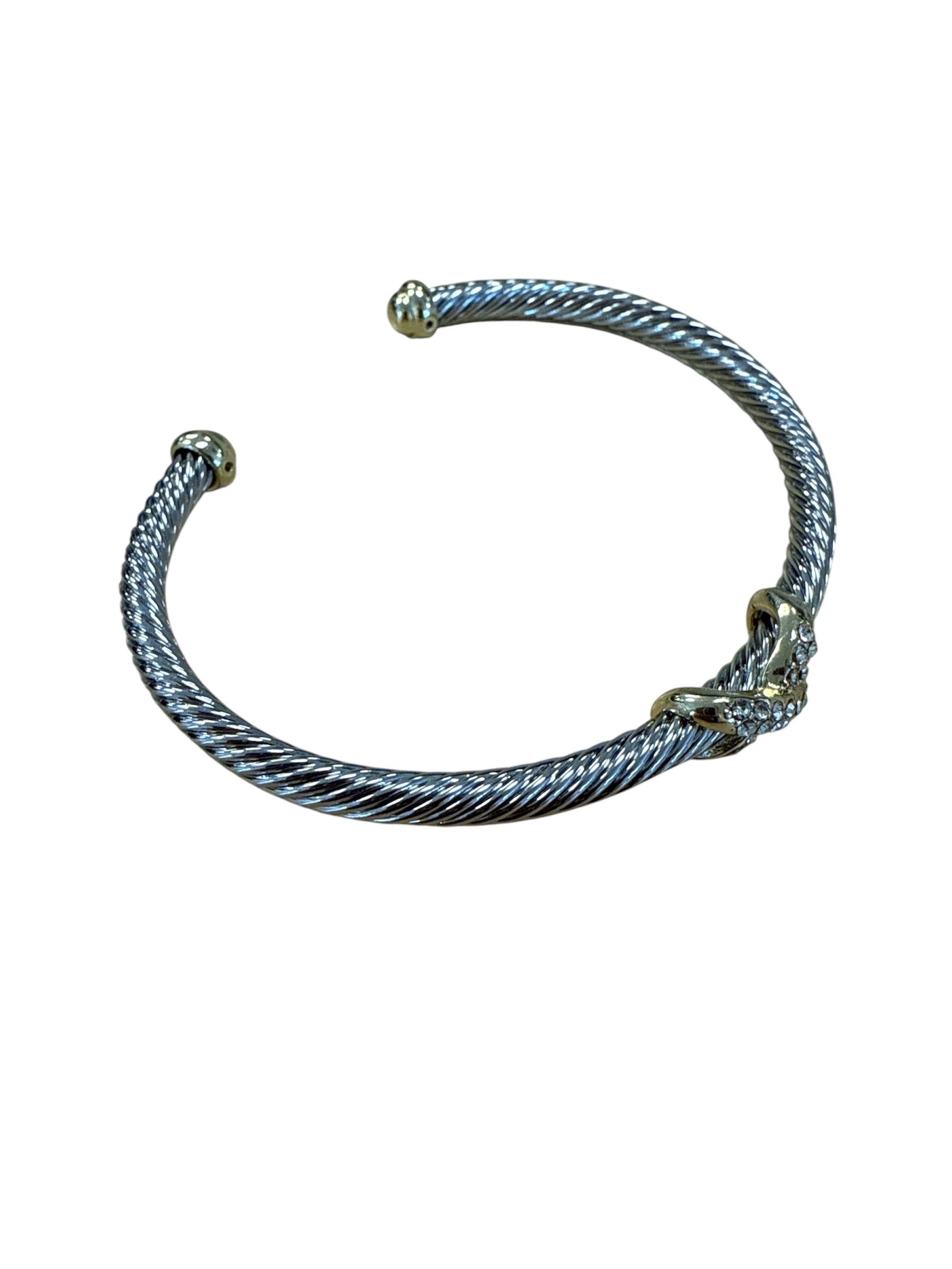 Knotted Cable Cuff-410 Jewelry-Simply Stylish Boutique-Simply Stylish Boutique | Women’s & Kid’s Fashion | Paducah, KY