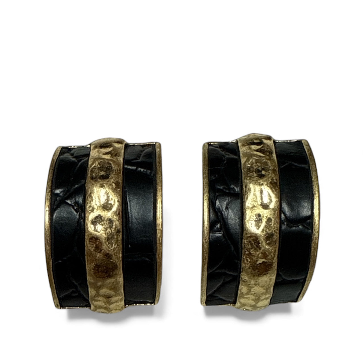 Leather & Textured Hoop-410 Jewelry-Simply Stylish Boutique-Simply Stylish Boutique | Women’s & Kid’s Fashion | Paducah, KY