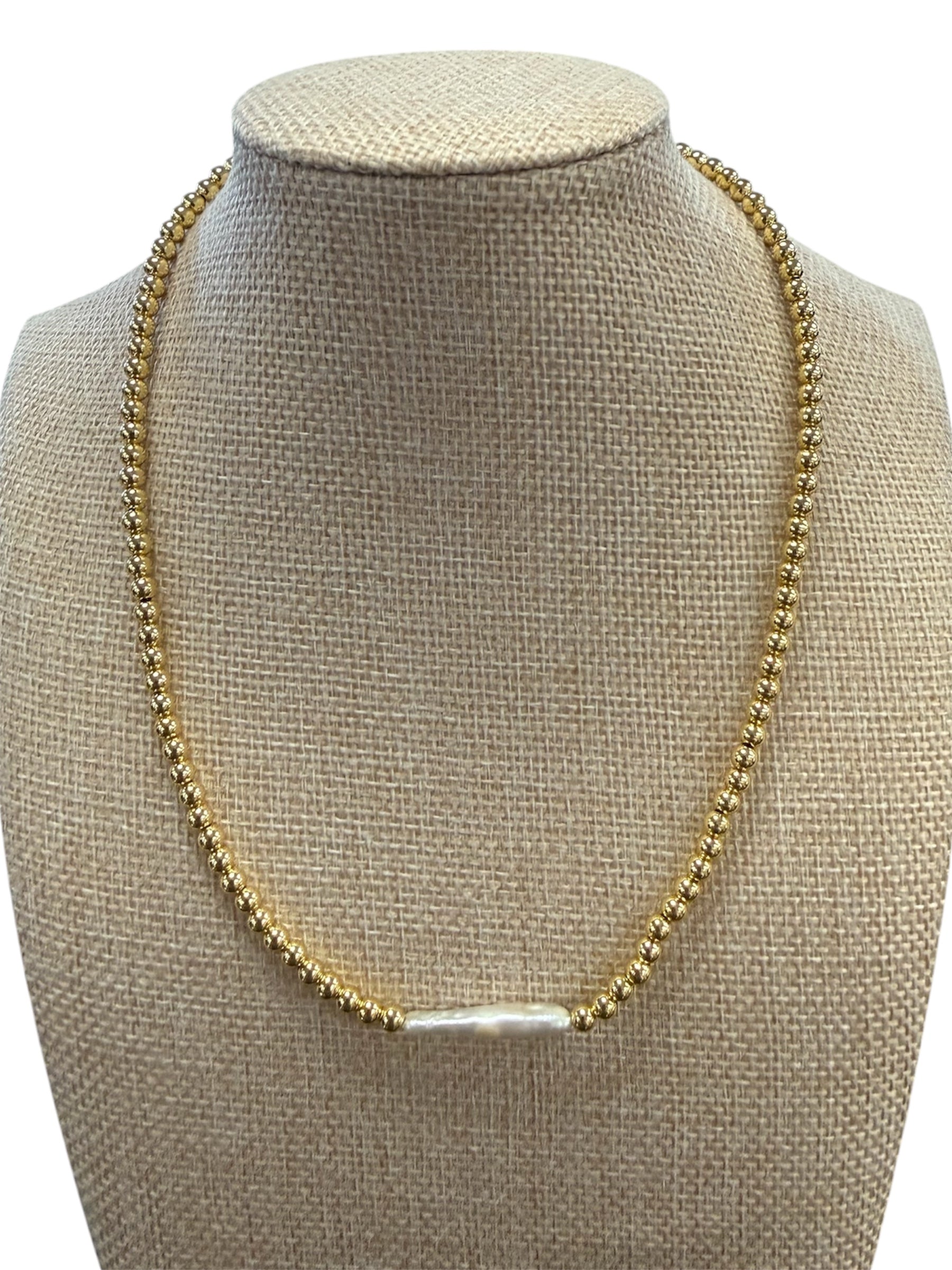 Luxe Pearl Bar Necklace-410 Jewelry-Simply Stylish Boutique-Simply Stylish Boutique | Women’s & Kid’s Fashion | Paducah, KY