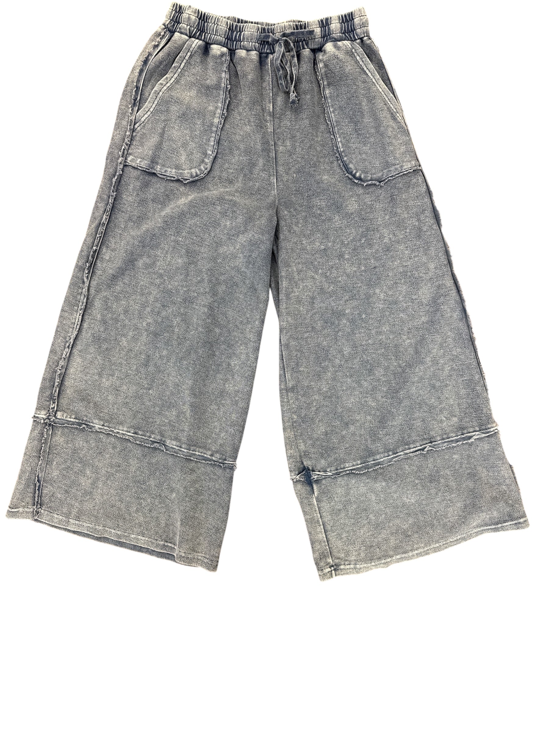 Mineral Washed Palazzo Pants-230 Pants-Simply Stylish boutique-Simply Stylish Boutique | Women’s & Kid’s Fashion | Paducah, KY