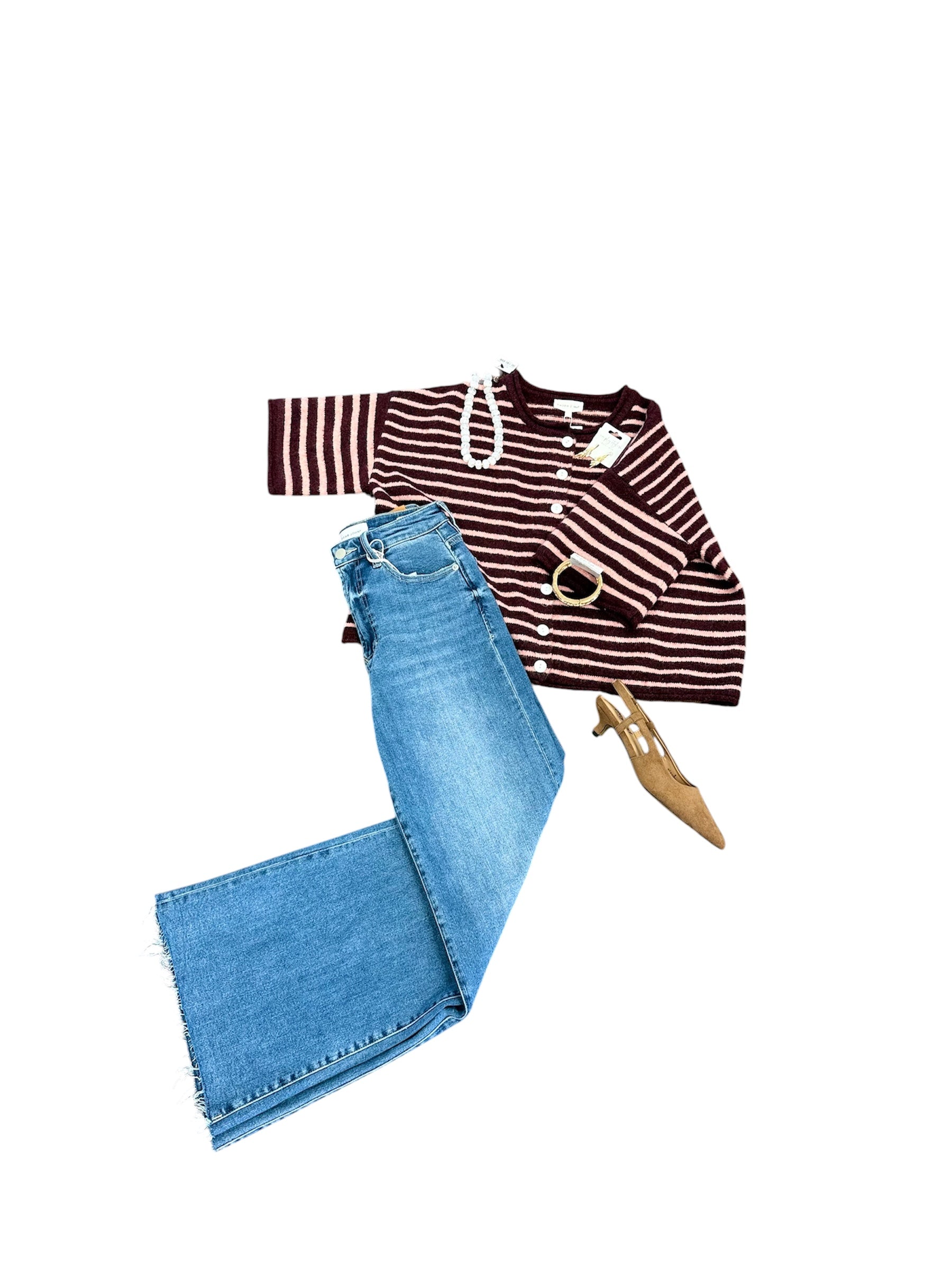 Aspen Stripe Sweater-130 Dressy Tops & Blouses-Simply Stylish boutique-Simply Stylish Boutique | Women’s & Kid’s Fashion | Paducah, KY