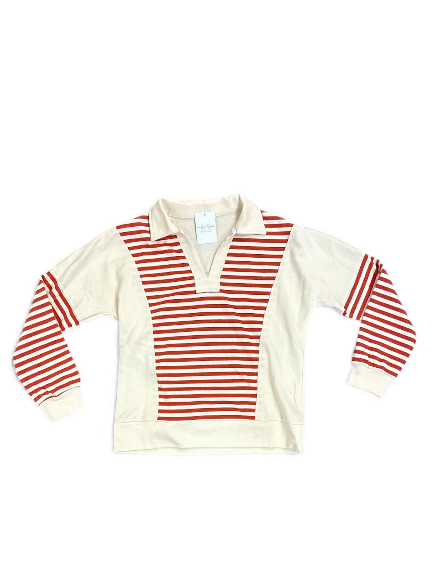 Terry Polo Top-120 Casual Tops & Tees-Simply Stylish Boutique-Simply Stylish Boutique | Women’s & Kid’s Fashion | Paducah, KY