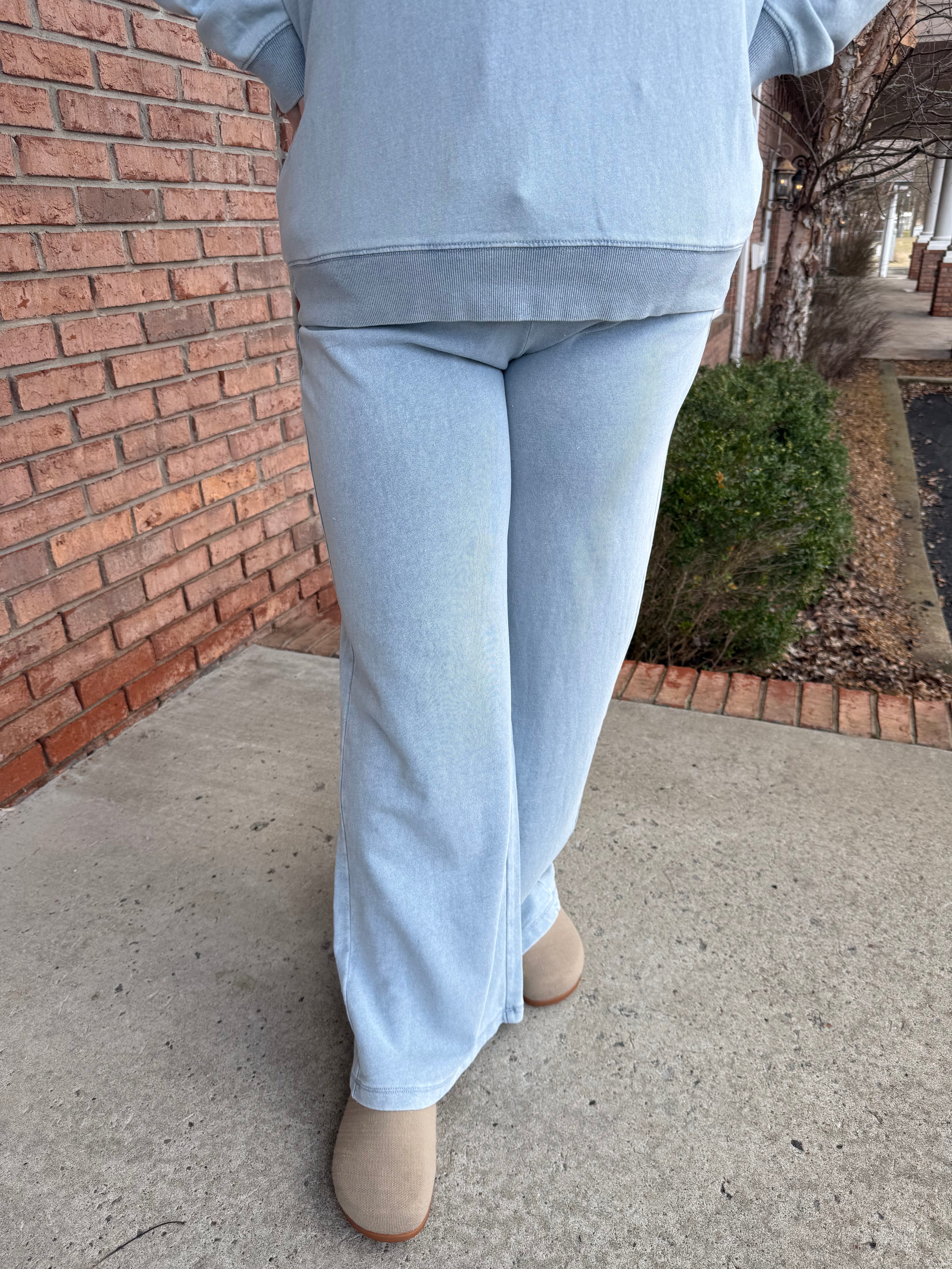 Hunter Knit Denim Pant-120 Casual Tops & Tees-Simply Stylish Boutique-Simply Stylish Boutique | Women’s & Kid’s Fashion | Paducah, KY