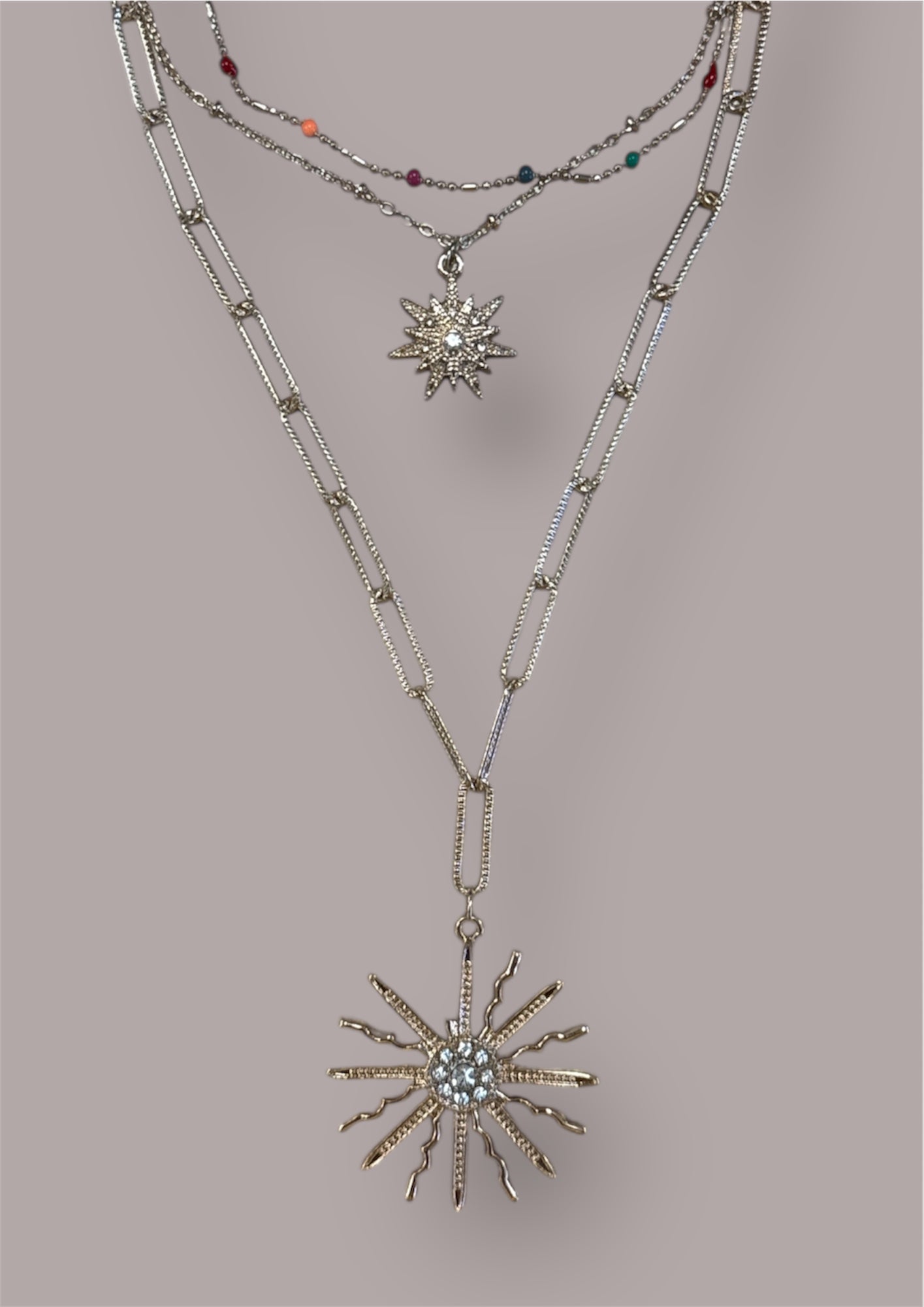 Sunburst Pendant Necklace Set-410 Jewelry-Simply Stylish Boutique-Simply Stylish Boutique | Women’s & Kid’s Fashion | Paducah, KY