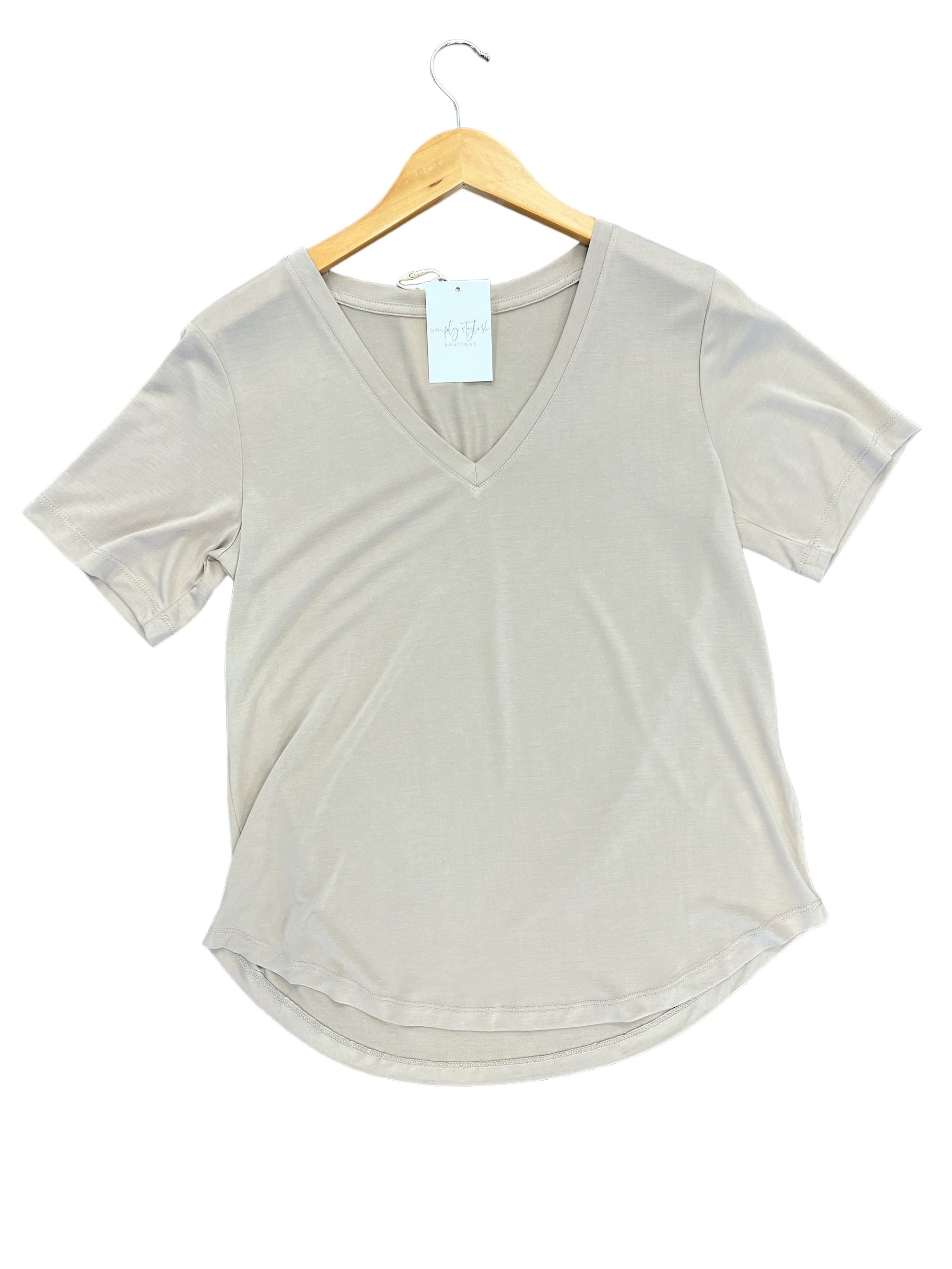 Sammie V Neck Tee-120 Casual Tops & Tees-Simply Stylish Boutique-Simply Stylish Boutique | Women’s & Kid’s Fashion | Paducah, KY