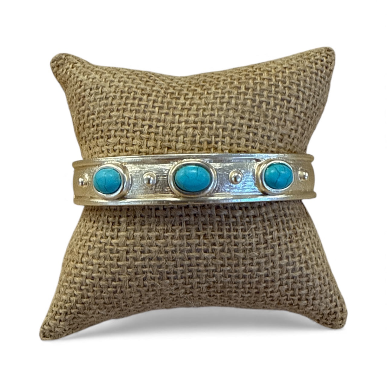 Turquoise Stone Bangle-410 Jewelry-Simply Stylish Boutique-Simply Stylish Boutique | Women’s & Kid’s Fashion | Paducah, KY