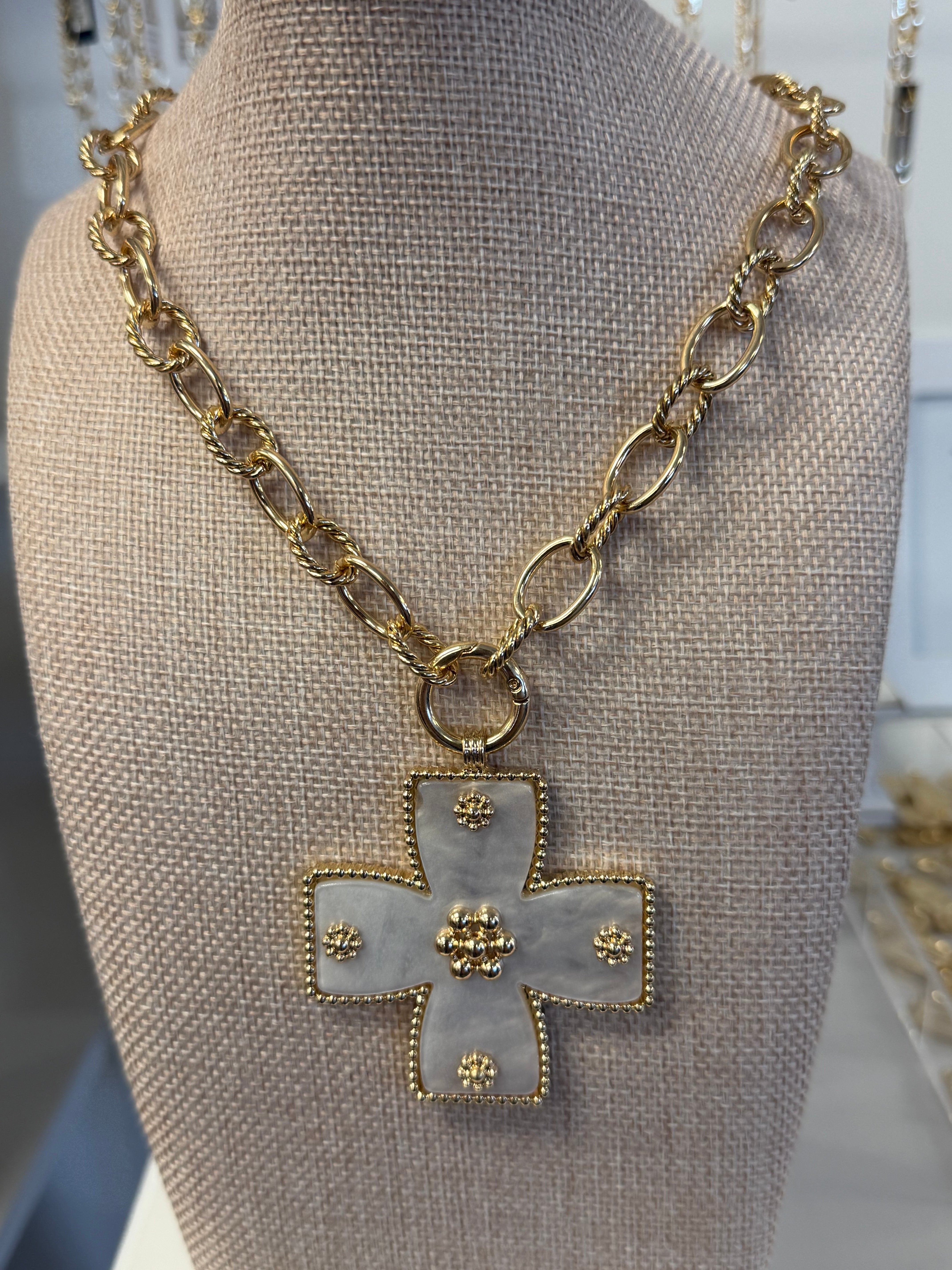 Byzantine Cross Necklace-410 Jewelry-Simply Stylish Boutique-Simply Stylish Boutique | Women’s & Kid’s Fashion | Paducah, KY