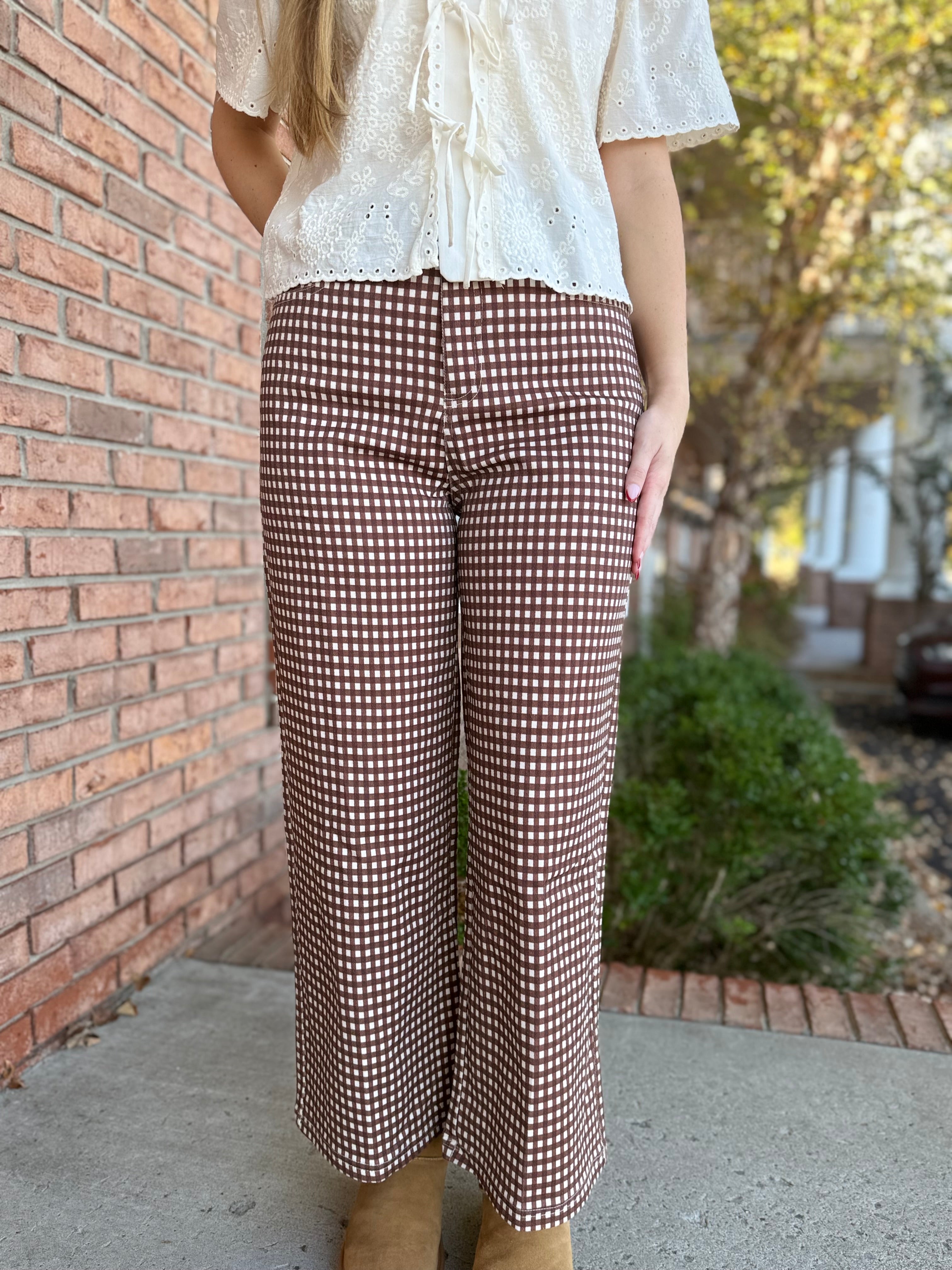 Harvest Check Pants-230 Pants-Simply Stylish boutique-Simply Stylish Boutique | Women’s & Kid’s Fashion | Paducah, KY