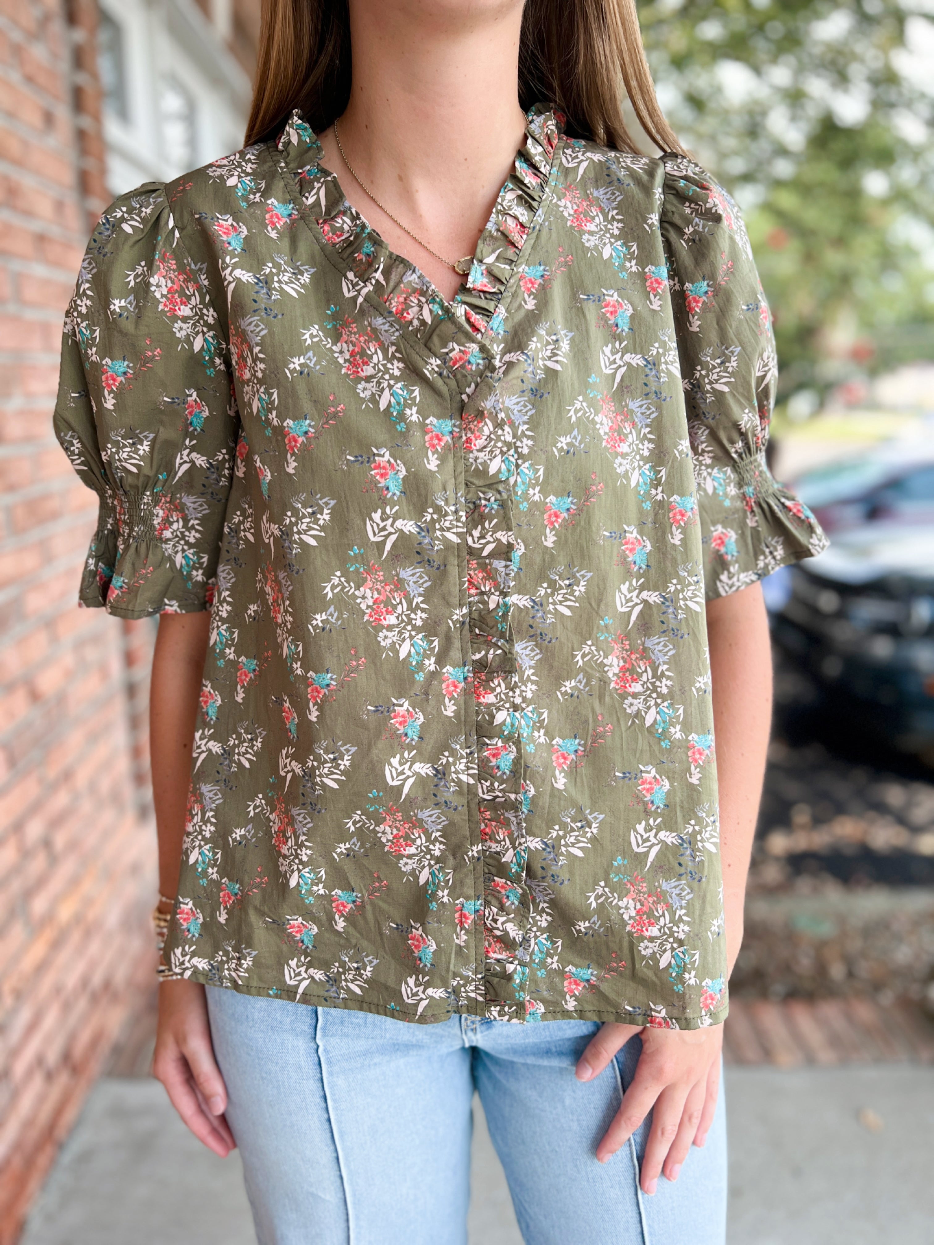 Falling for Florals Top-130 Dressy Tops & Blouses-Simply Stylish boutique-Simply Stylish Boutique | Women’s & Kid’s Fashion | Paducah, KY