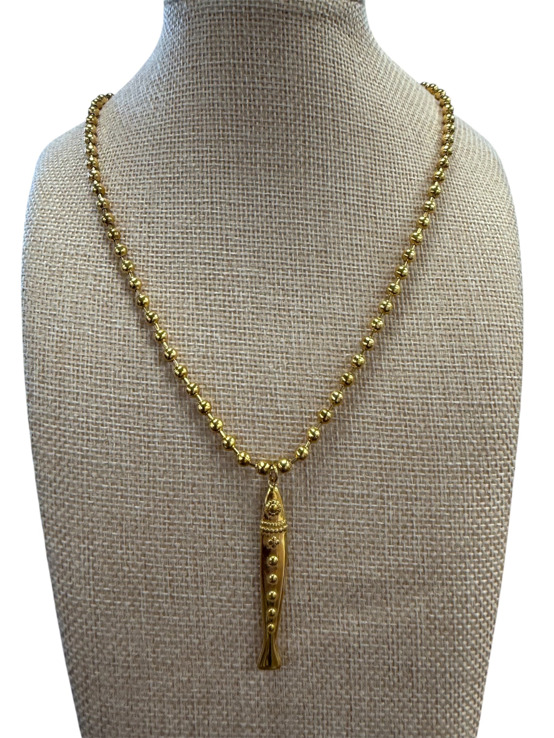 Golden Tide Fish Necklace-410 Jewelry-Simply Stylish Boutique-Simply Stylish Boutique | Women’s & Kid’s Fashion | Paducah, KY