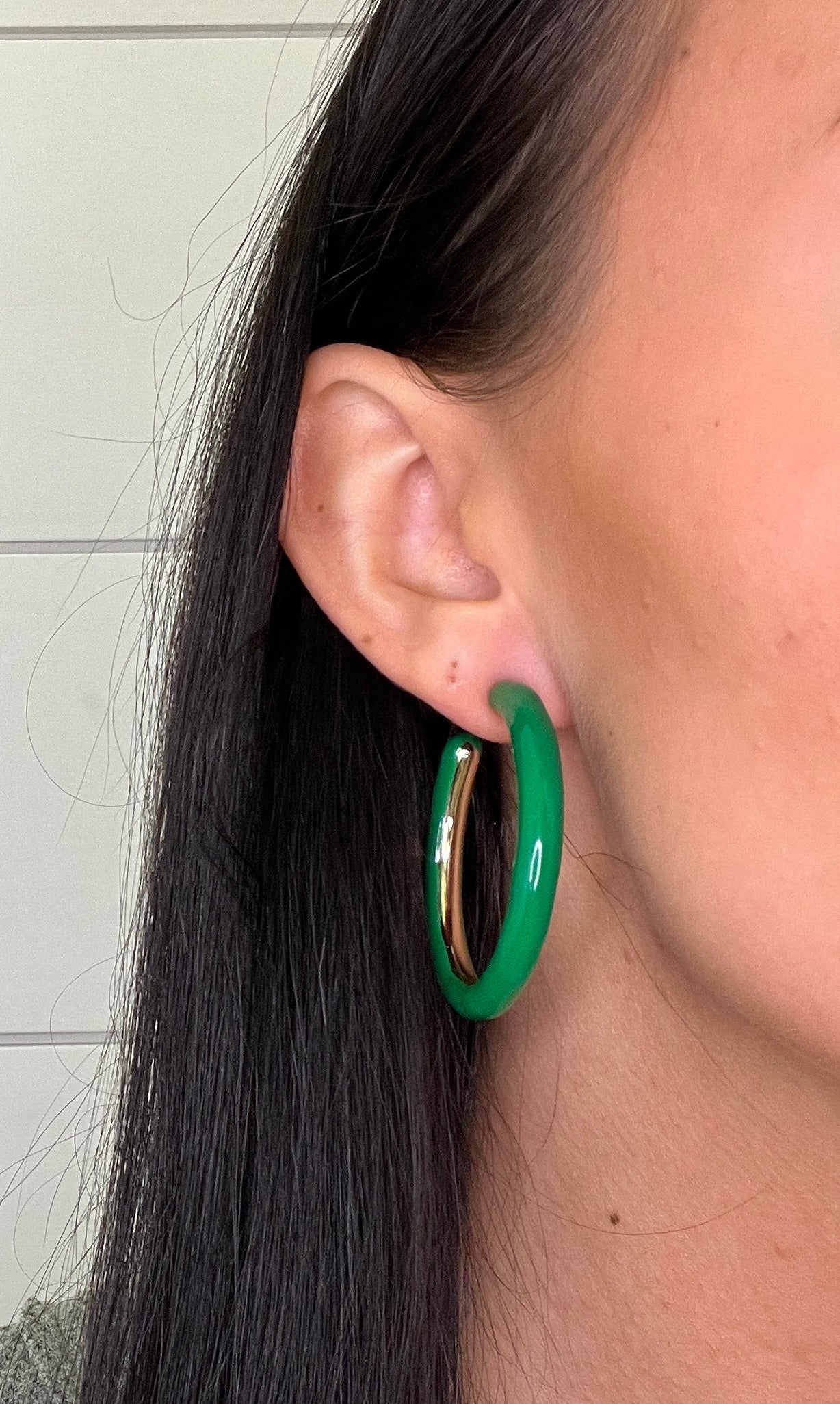 Colored Enamel Hoops-410 Jewelry-Simply Stylish Boutique-Simply Stylish Boutique | Women’s & Kid’s Fashion | Paducah, KY