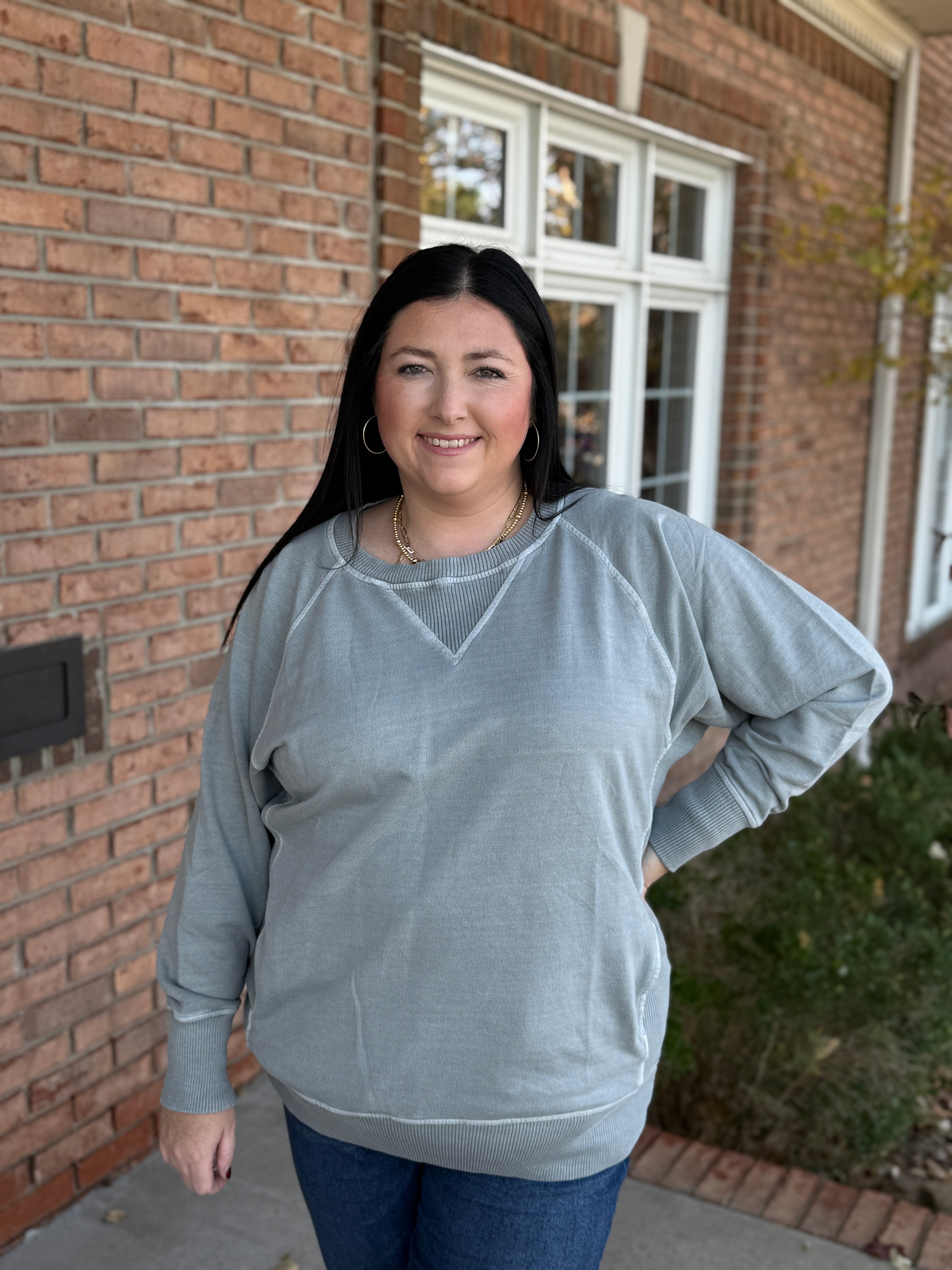 Everyday Ease Pullover-140 Sweaters, Cardigans & Sweatshirts-Simply Stylish Boutique-Simply Stylish Boutique | Women’s & Kid’s Fashion | Paducah, KY