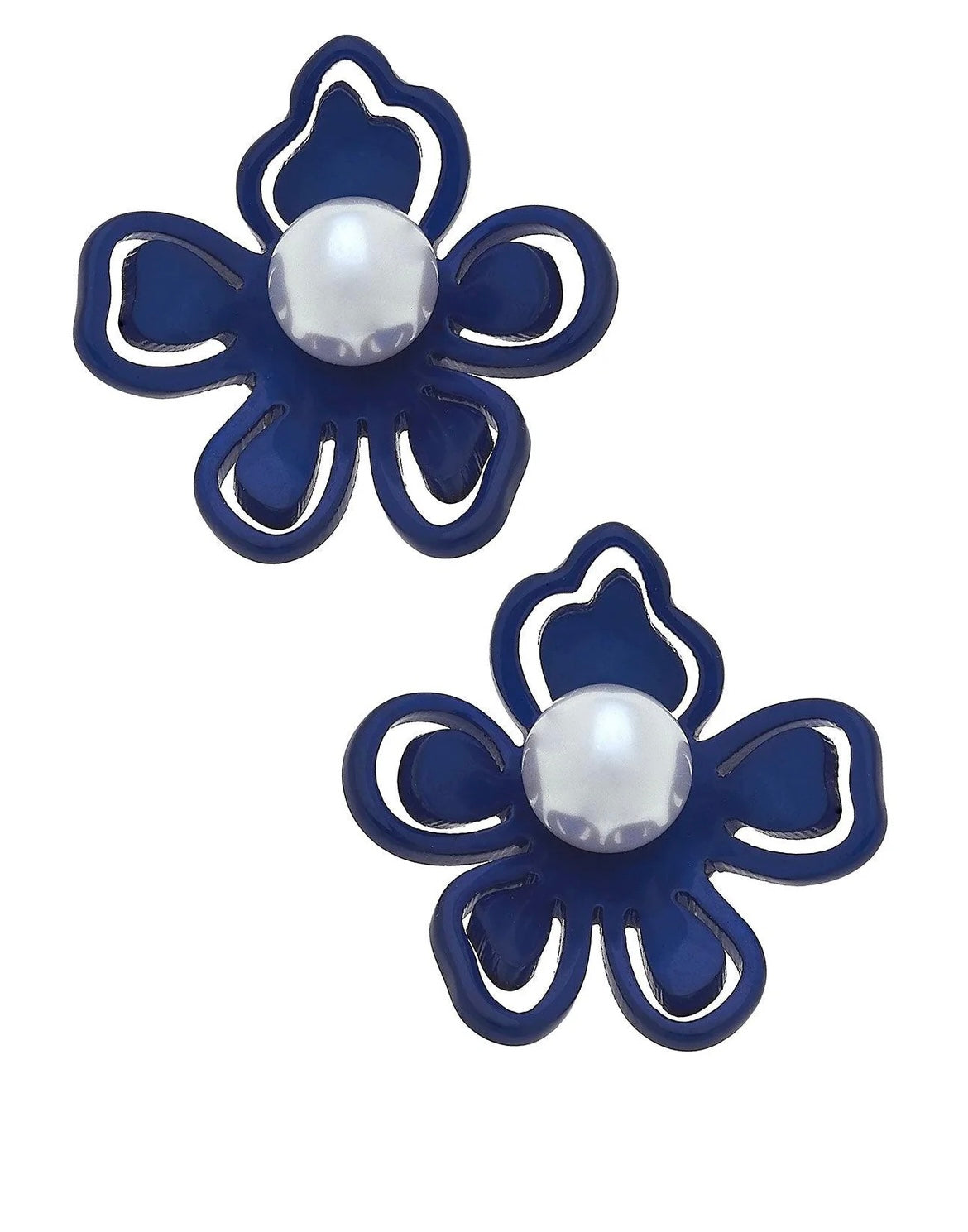 Julia Resin Flower Statement Stud Earrings-410 Jewelry-canvas-Simply Stylish Boutique | Women’s & Kid’s Fashion | Paducah, KY