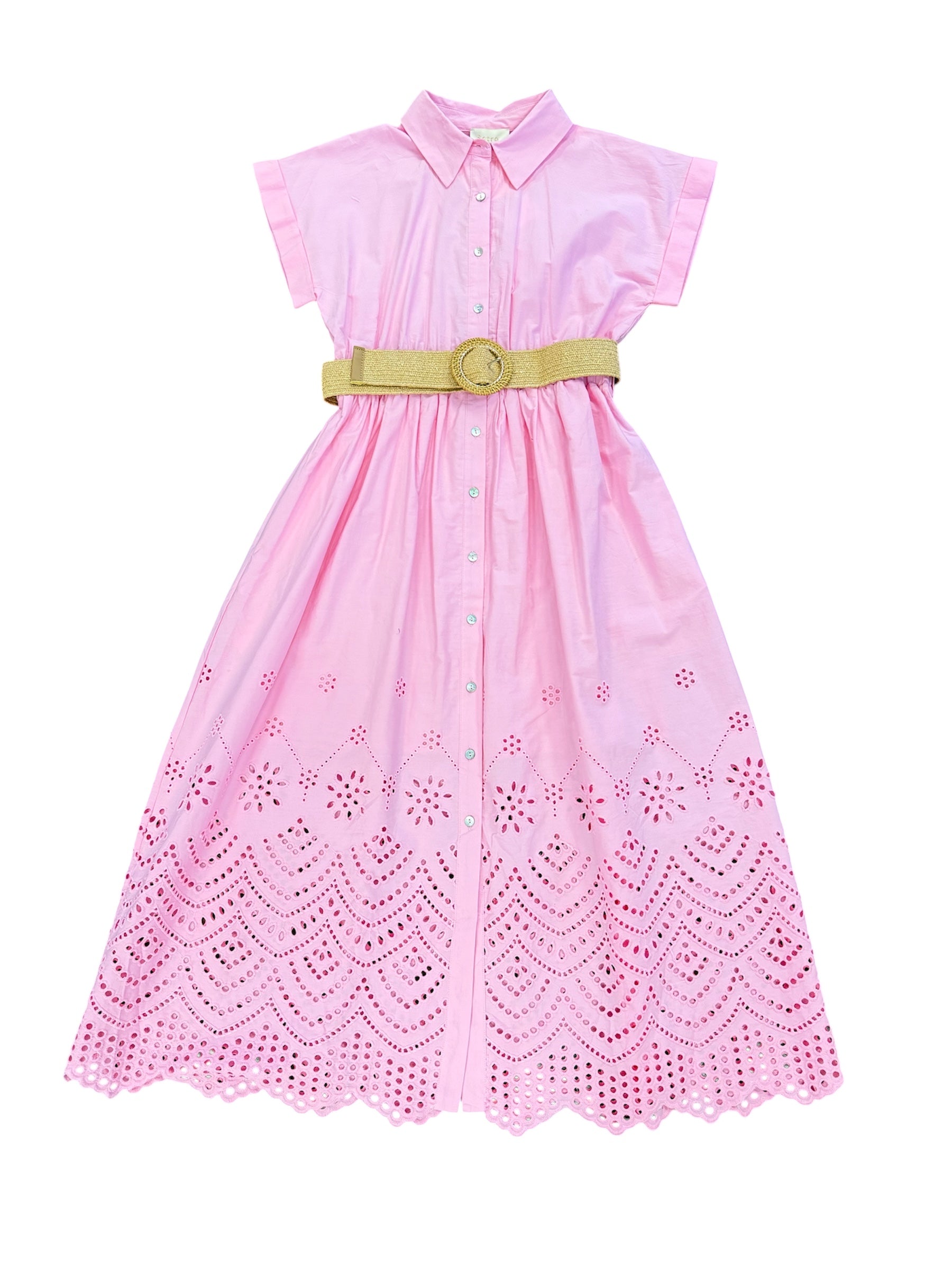 Pink Petal Eyelet Dress-310 Dresses-Simply Stylish Boutique-Simply Stylish Boutique | Women’s & Kid’s Fashion | Paducah, KY