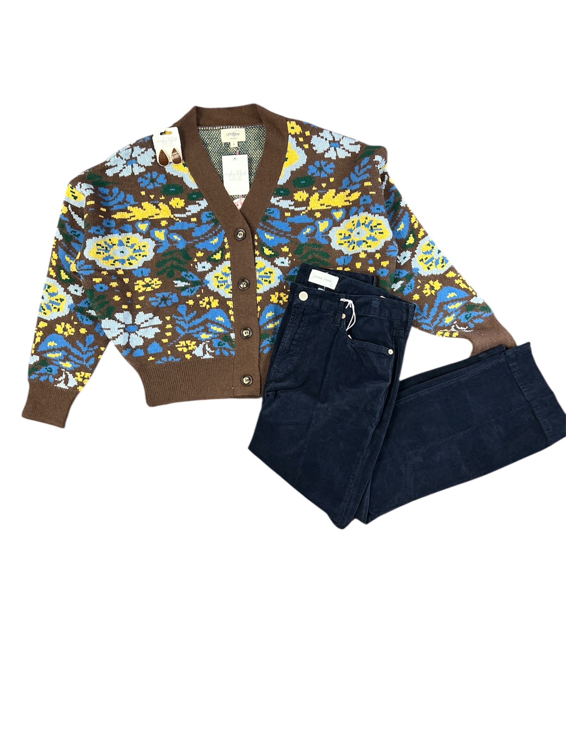 Blossom Grove Knit Cardigan-140 Sweaters, Cardigans & Sweatshirts-Simply Stylish Boutique-Simply Stylish Boutique | Women’s & Kid’s Fashion | Paducah, KY