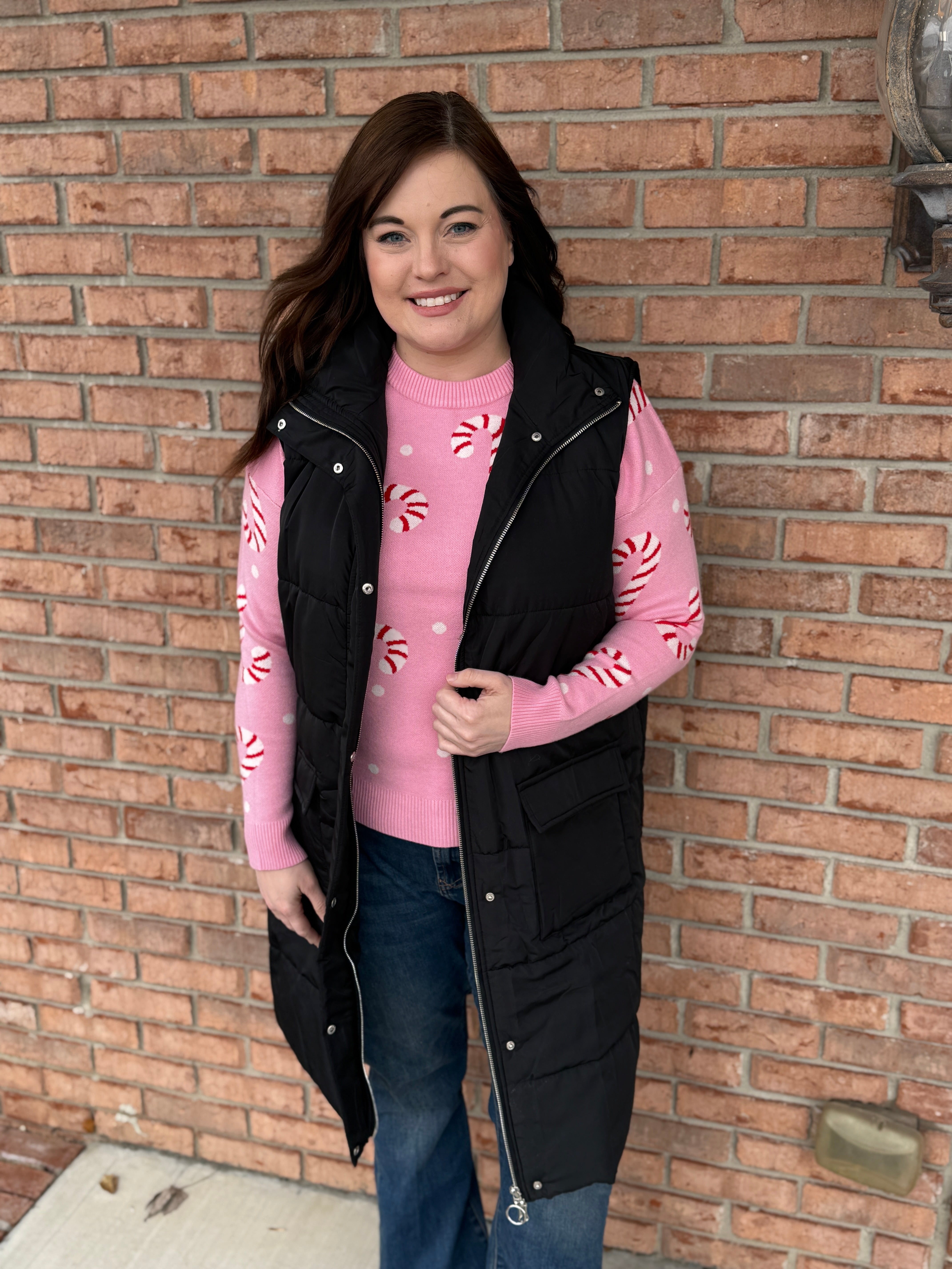 Long Quilted Puffer Vest-150 Jackets, Blazers, & Outerwear-Simply Stylish Boutique-Simply Stylish Boutique | Women’s & Kid’s Fashion | Paducah, KY