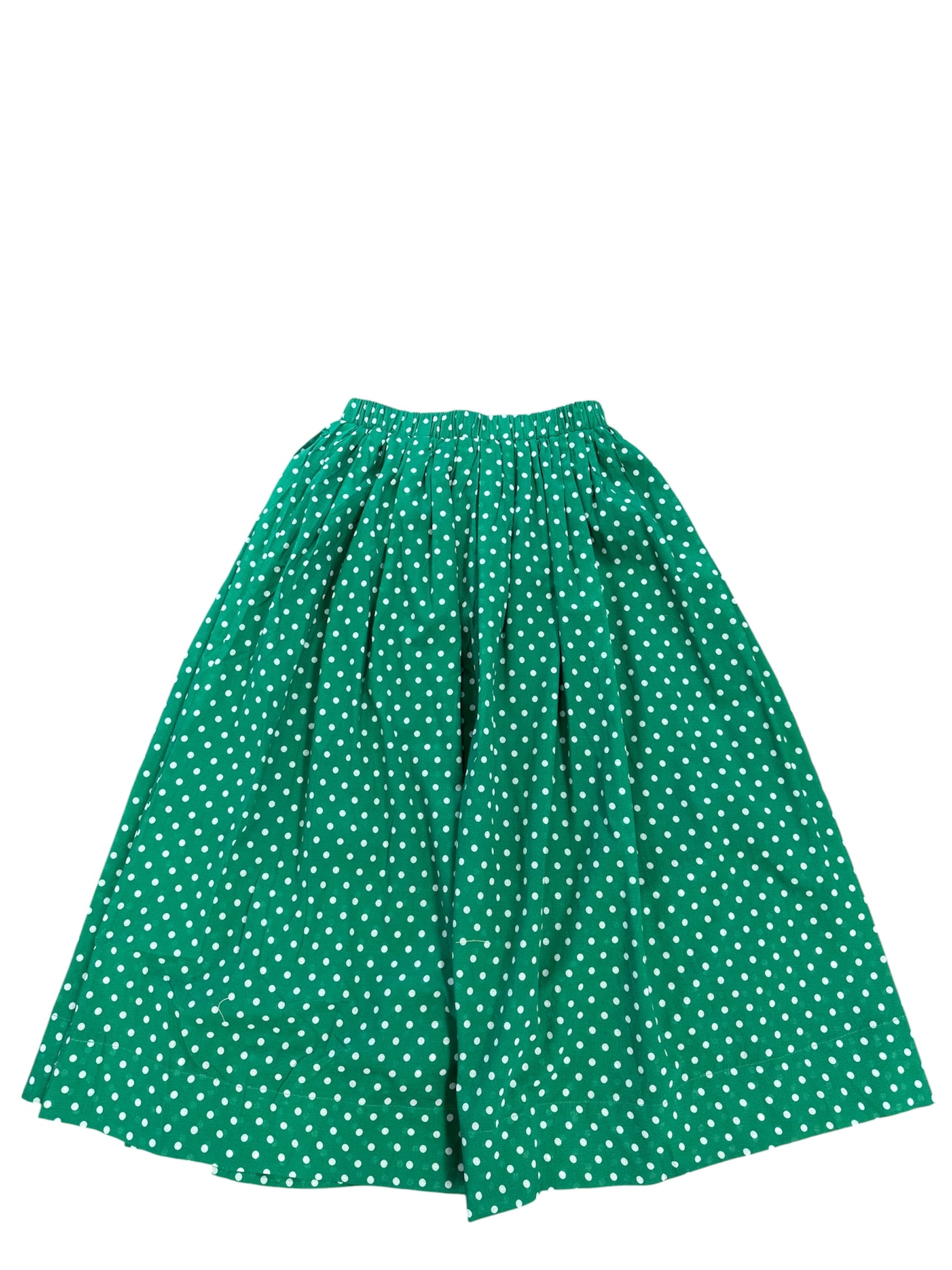Emerald Charm Polka Dot Skirt