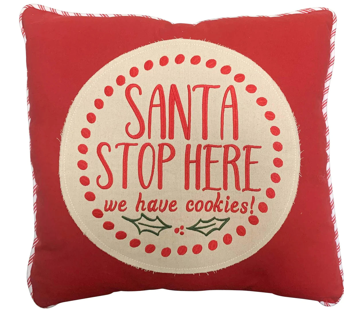 Santa Stop Here Pillow-540 Holiday/Seasonal-Simply Stylish Boutique-Simply Stylish Boutique | Women’s & Kid’s Fashion | Paducah, KY