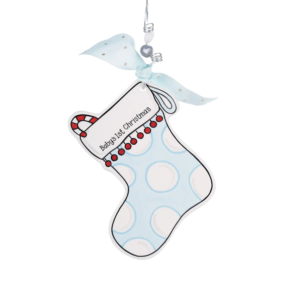 Blue Stocking Ornament-540 Holiday/Seasonal-Simply Stylish Boutique-Simply Stylish Boutique | Women’s & Kid’s Fashion | Paducah, KY