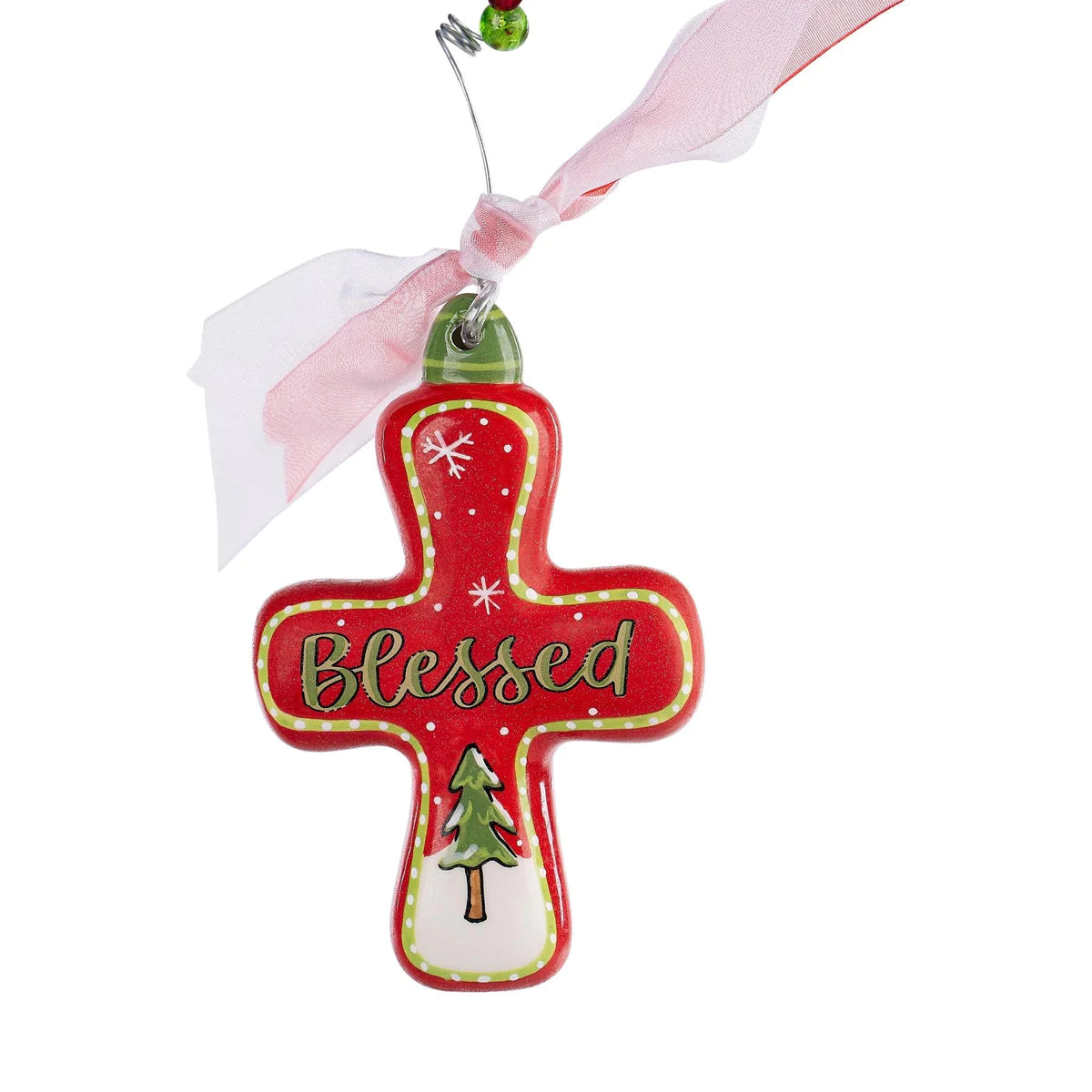 Blessed Christmas Tree Cross Ornament-540 Holiday/Seasonal-Simply Stylish Boutique-Simply Stylish Boutique | Women’s & Kid’s Fashion | Paducah, KY