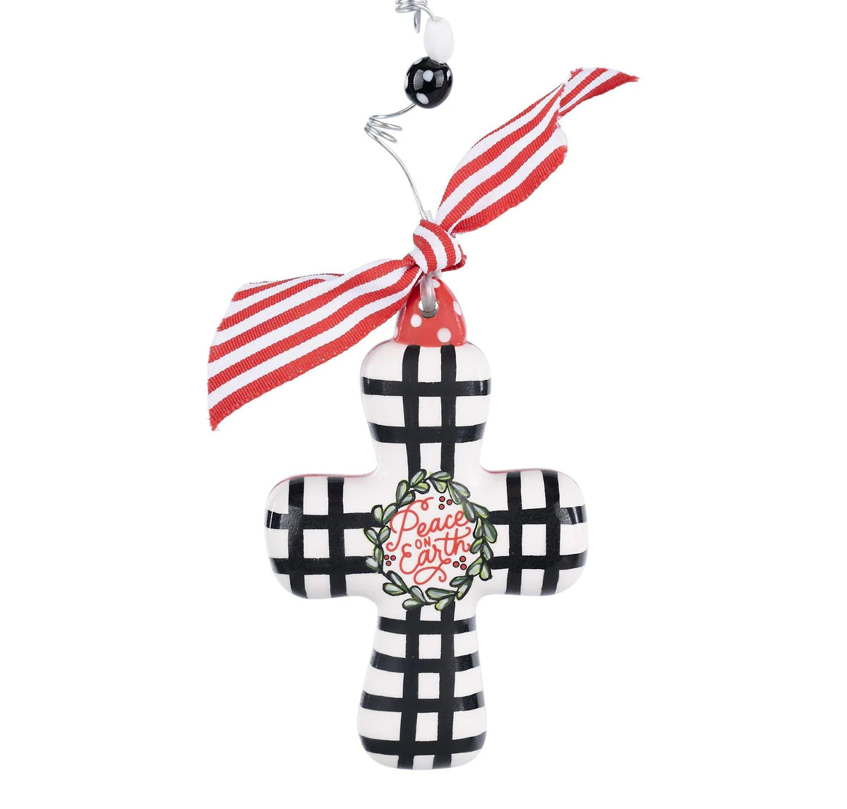 Peace On Earth Cross Ornament-540 Holiday/Seasonal-Simply Stylish Boutique-Simply Stylish Boutique | Women’s & Kid’s Fashion | Paducah, KY