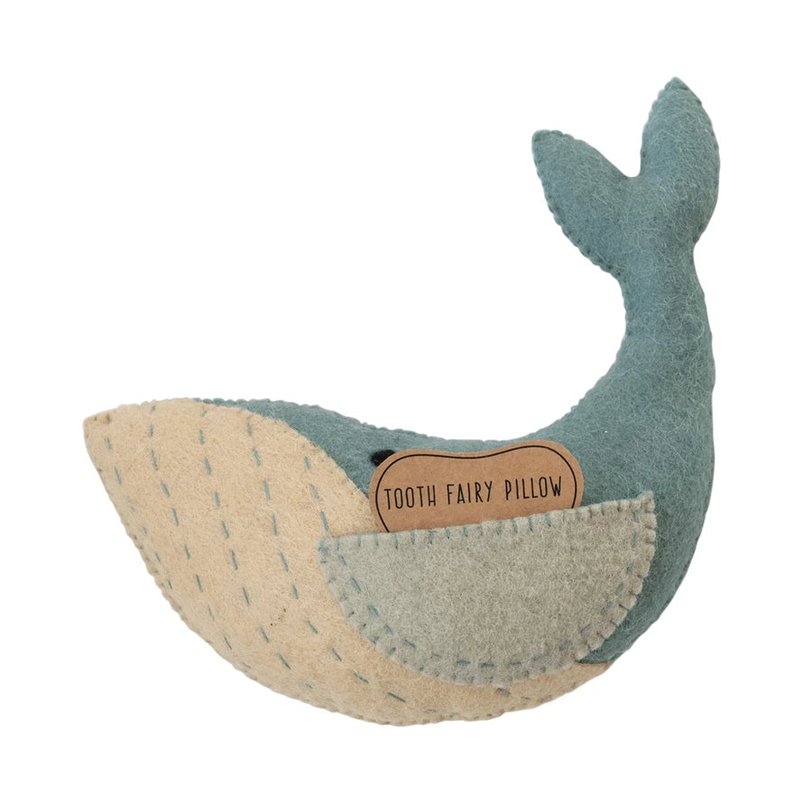 Whale Tooth Fairy Pillow-520 Baby & Kids Gifts-Simply Stylish Boutique-Simply Stylish Boutique | Women’s & Kid’s Fashion | Paducah, KY