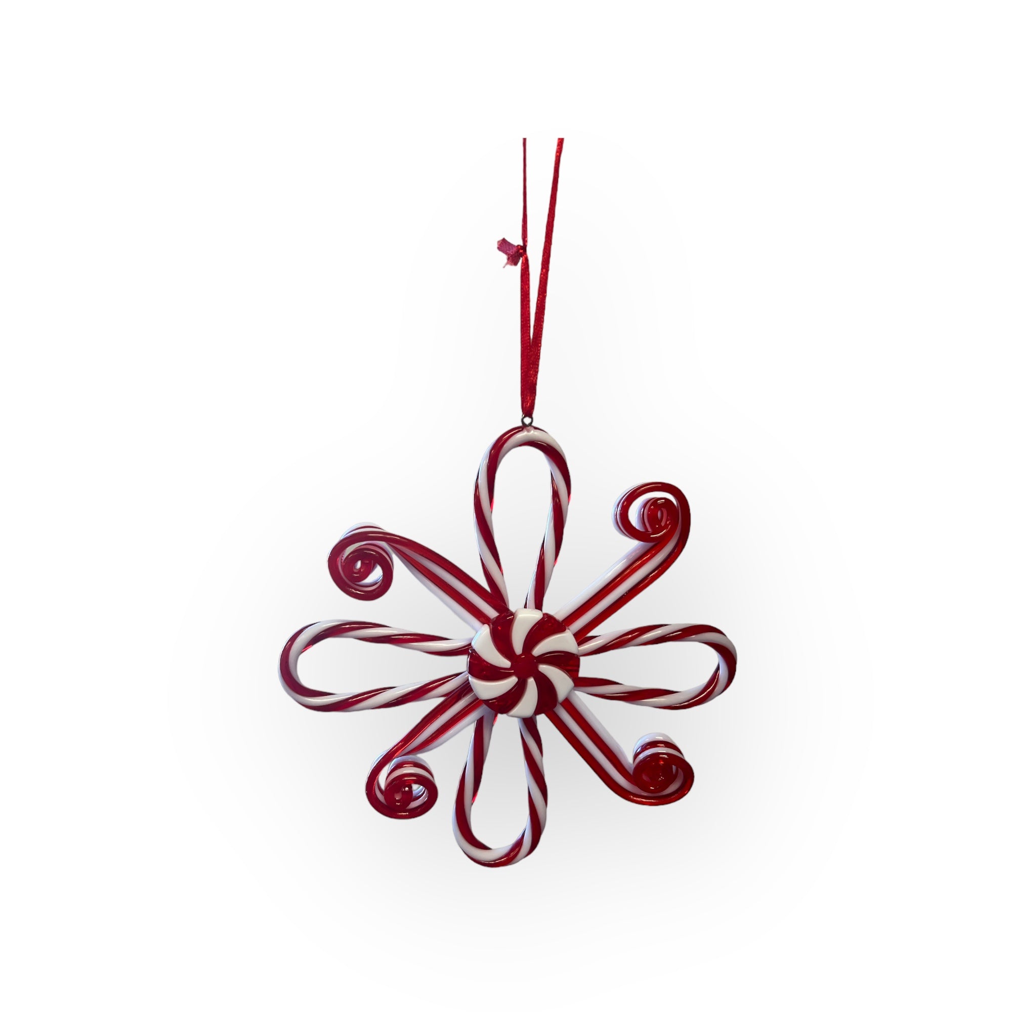 Candy Cane Snowflake Ornament-540 Holiday/Seasonal-Simply Stylish Boutique-Simply Stylish Boutique | Women’s & Kid’s Fashion | Paducah, KY