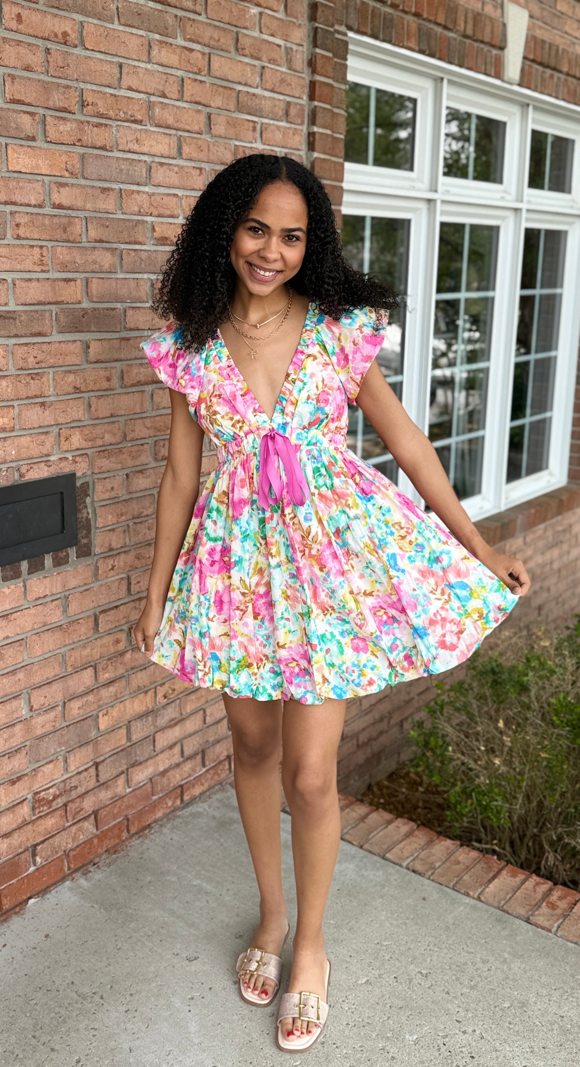 Aegan Garden Dress-310 Dresses-Simply Stylish boutique-Simply Stylish Boutique | Women’s & Kid’s Fashion | Paducah, KY