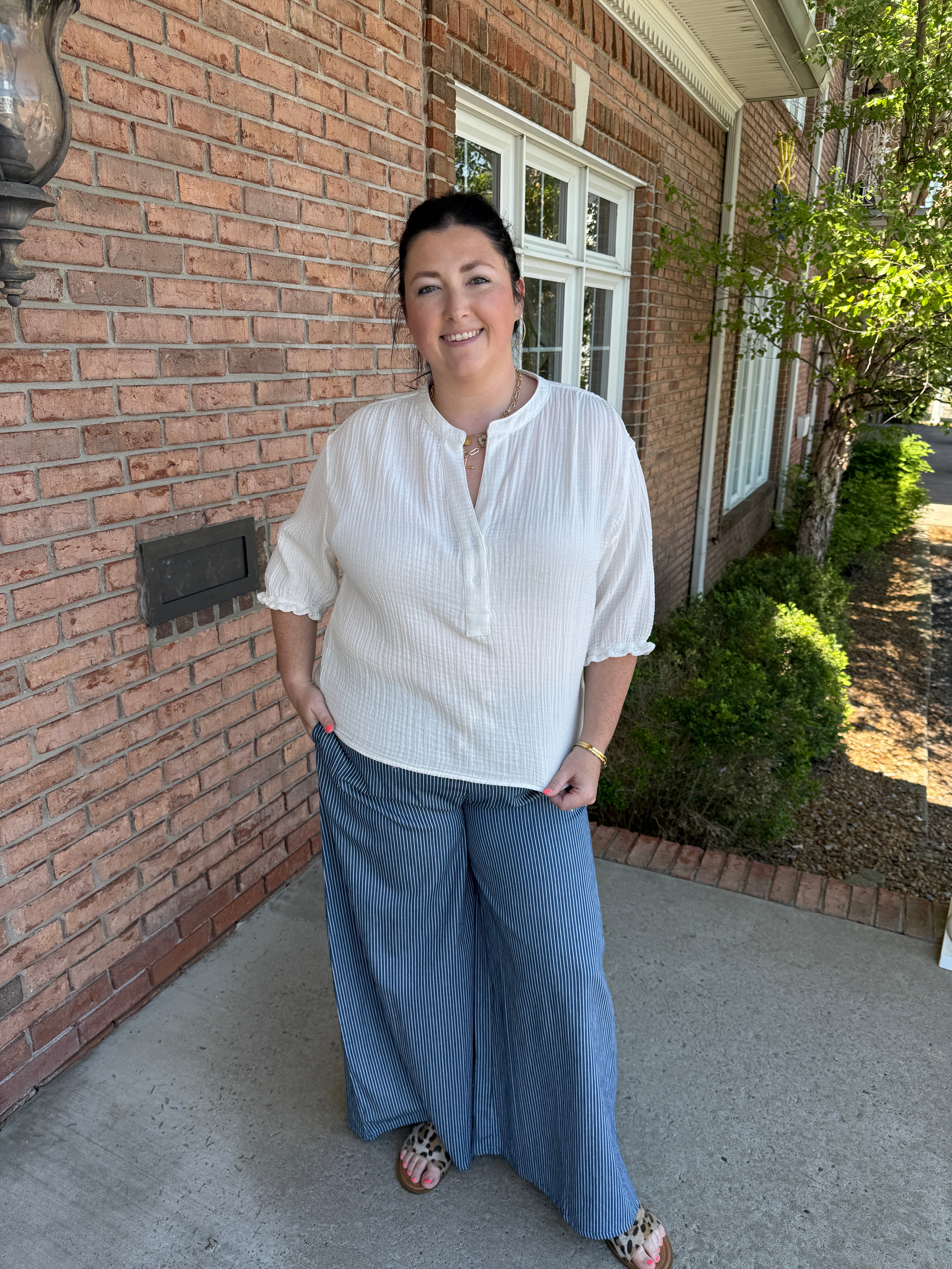 Tish Gauze Top-120 Casual Tops & Tees-Simply Stylish Boutique-Simply Stylish Boutique | Women’s & Kid’s Fashion | Paducah, KY
