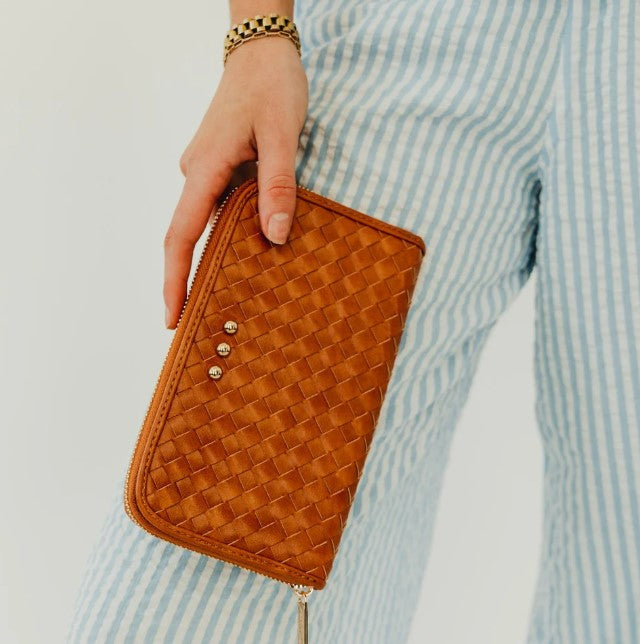 Lenni Large Zip Woven Wallet-420 Bags & Totes-Simply Stylish Boutique-Simply Stylish Boutique | Women’s & Kid’s Fashion | Paducah, KY
