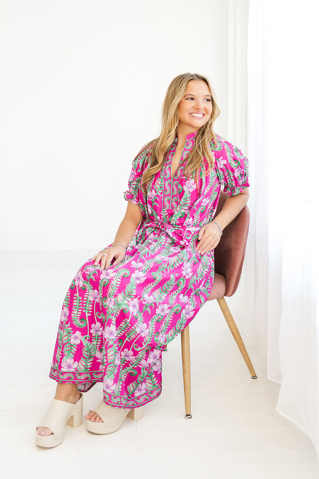 Tropical Breeze Midi Dress-310 Dresses-Simply Stylish Boutique-Simply Stylish Boutique | Women’s & Kid’s Fashion | Paducah, KY