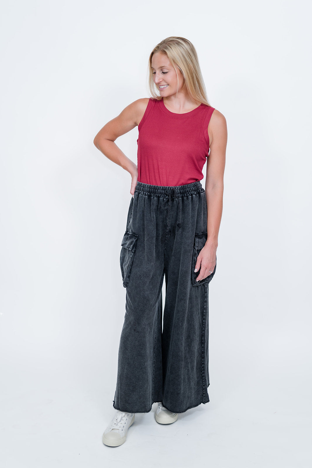 Jenna Cargo Pants-230 Pants-Easel-Simply Stylish Boutique | Women’s & Kid’s Fashion | Paducah, KY