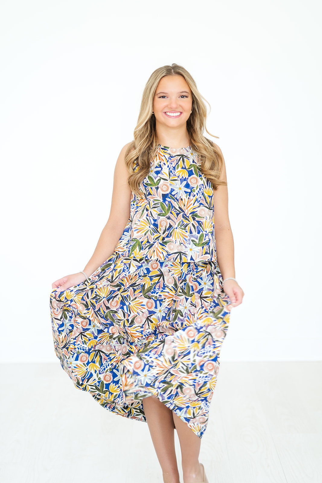 Blossom Breeze Midi Skirt-220 Skirts/Shorts-Simply Stylish Boutique-Simply Stylish Boutique | Women’s & Kid’s Fashion | Paducah, KY