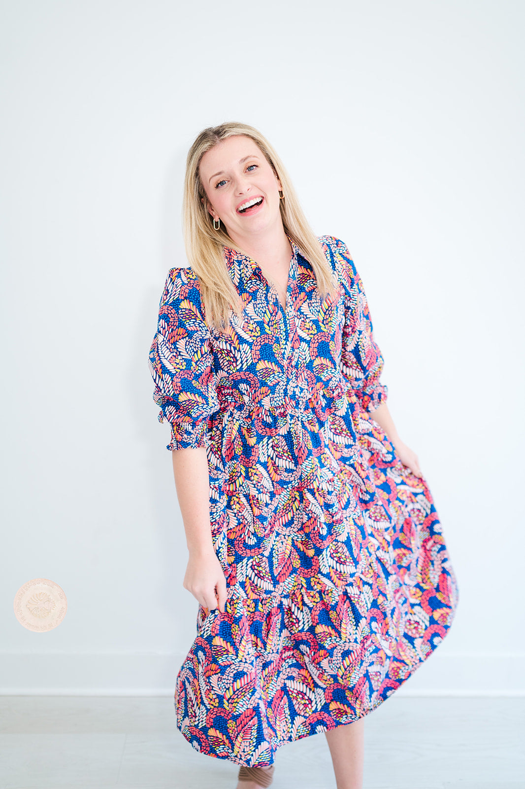 Eleanor Mosaic Meadow Dress-310 Dresses-Simply Stylish Boutique-Simply Stylish Boutique | Women’s & Kid’s Fashion | Paducah, KY