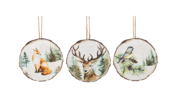 Animal Wood Slice Ornament-540 Holiday/Seasonal-Simply Stylish Boutique-Simply Stylish Boutique | Women’s & Kid’s Fashion | Paducah, KY