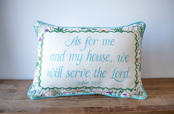 As For Me And My House Pillow-510 General Gifts-Simply Stylish Boutique-Simply Stylish Boutique | Women’s & Kid’s Fashion | Paducah, KY