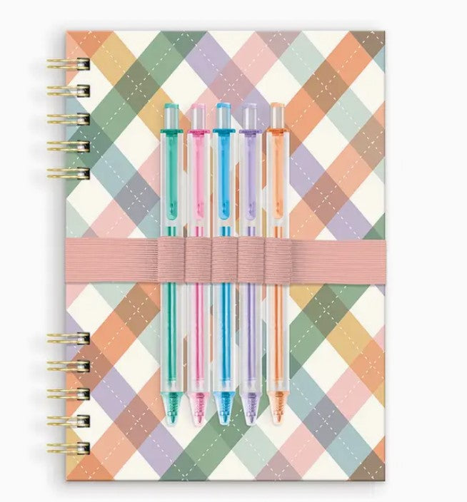 As If Argyle Split Spiral Notebook & Pen Set-510 General Gifts-Simply Stylish Boutique-Simply Stylish Boutique | Women’s & Kid’s Fashion | Paducah, KY