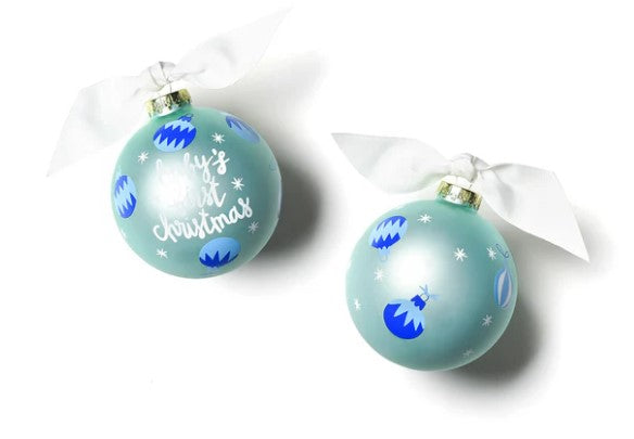 Blue Baby's First Christmas Glass Ornament-540 Holiday/Seasonal-Simply Stylish Boutique-Simply Stylish Boutique | Women’s & Kid’s Fashion | Paducah, KY