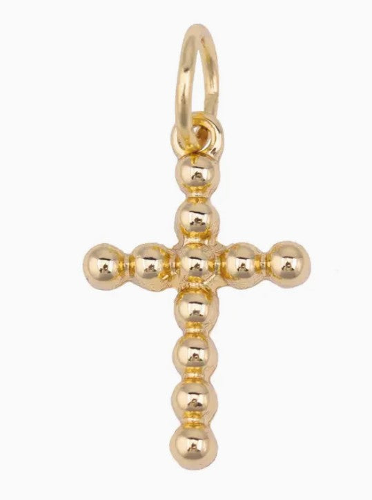 Beaded Cross Charm-410 Jewelry-Simply Stylish Boutique-Simply Stylish Boutique | Women’s & Kid’s Fashion | Paducah, KY